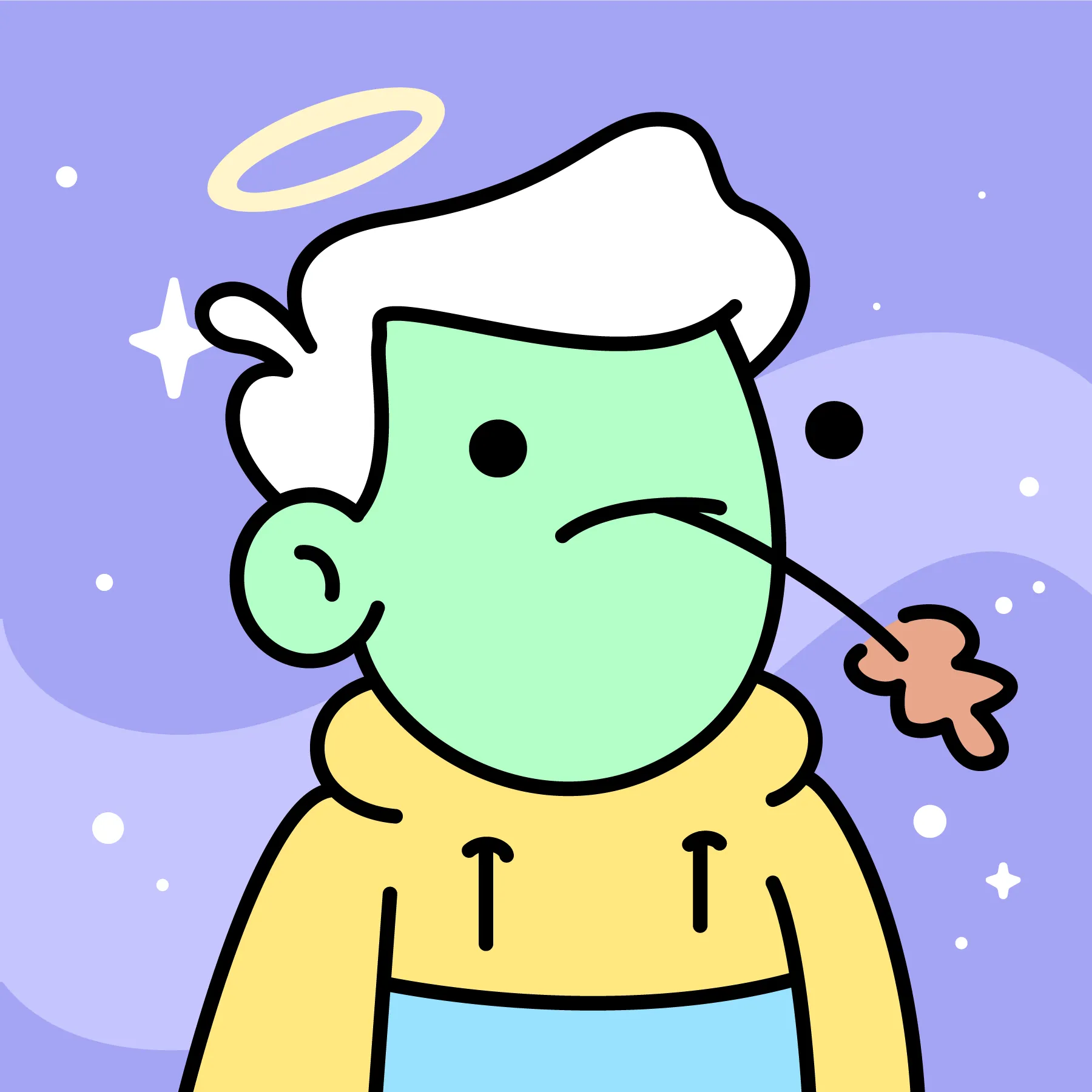 A community-driven collectibles project featuring art by Burnt Toast. Doodles come in a joyful range of colors, traits and sizes with a collection size of 10,000. Each Doodle allows its owner to vote for experiences and activations paid for by the Doodles Community Treasury. Burnt Toast is the working alias for Scott Martin, a Canadian–based illustrator, designer, animator and muralist.