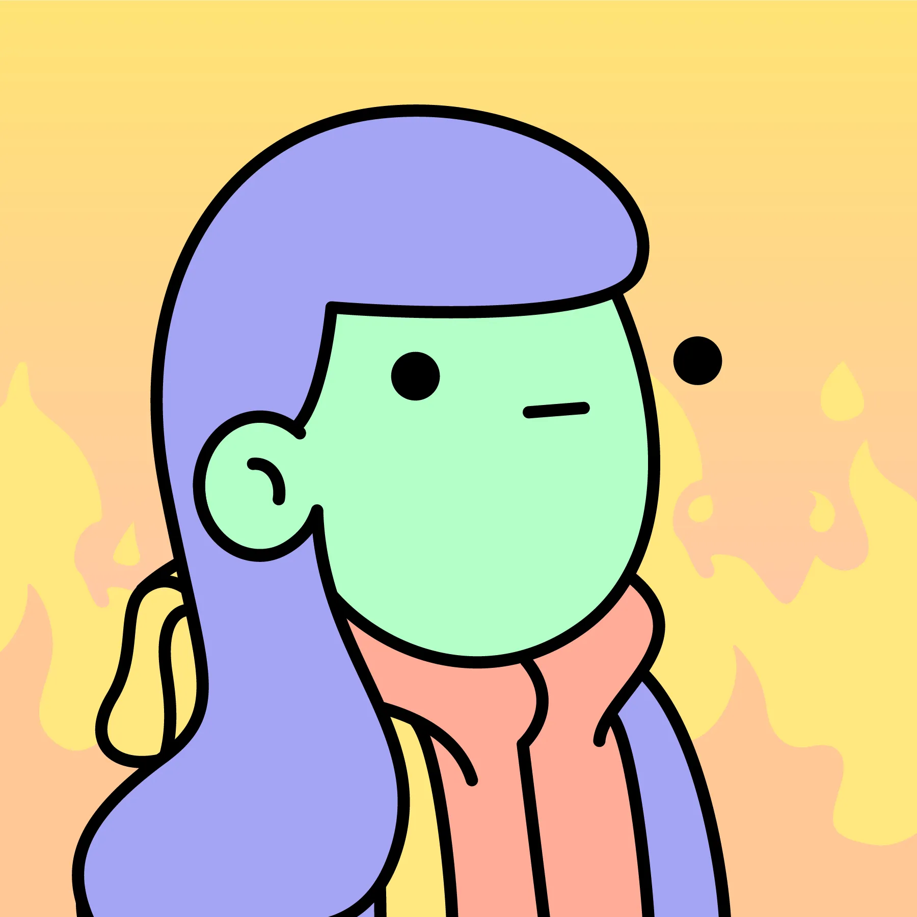 A community-driven collectibles project featuring art by Burnt Toast. Doodles come in a joyful range of colors, traits and sizes with a collection size of 10,000. Each Doodle allows its owner to vote for experiences and activations paid for by the Doodles Community Treasury. Burnt Toast is the working alias for Scott Martin, a Canadian–based illustrator, designer, animator and muralist.