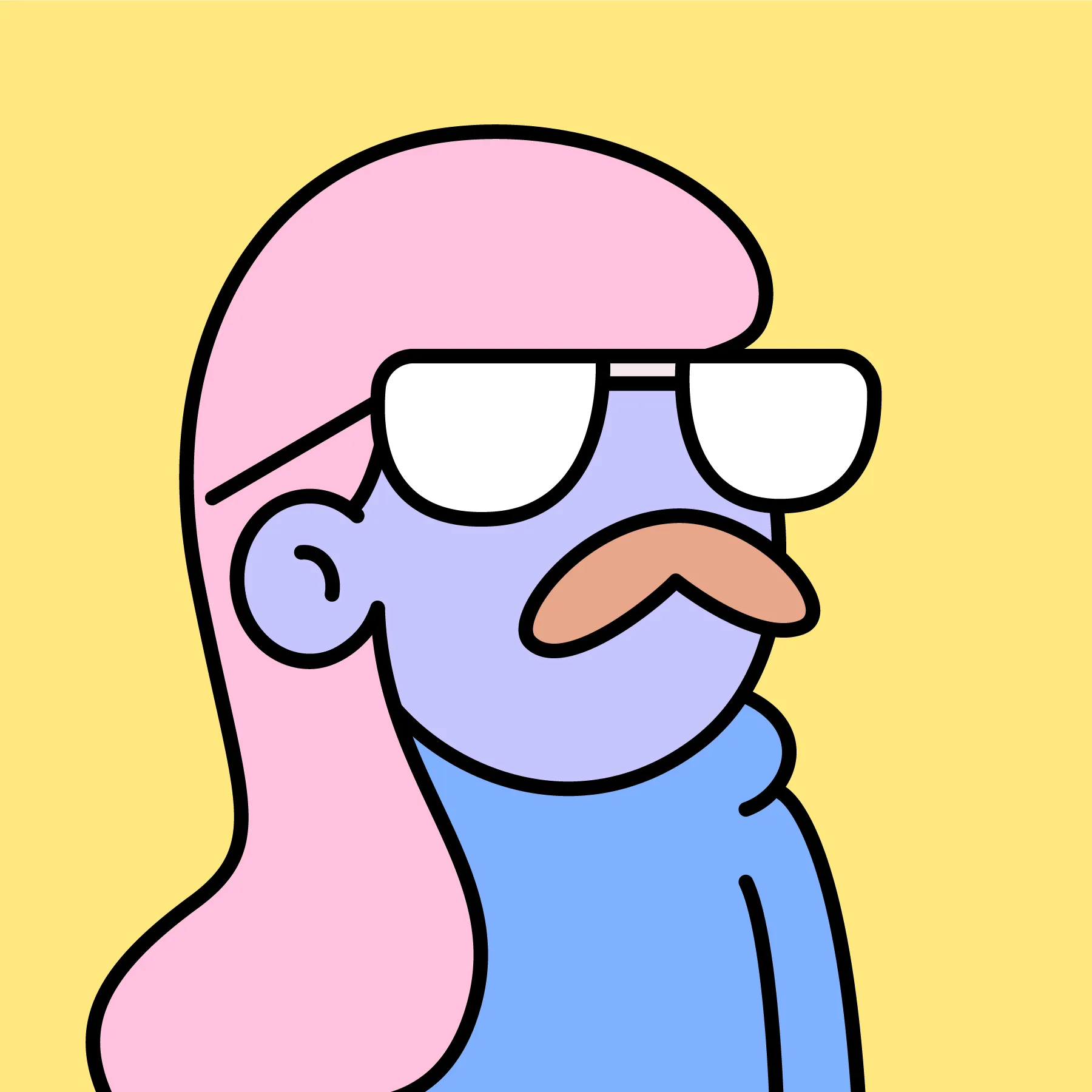 A community-driven collectibles project featuring art by Burnt Toast. Doodles come in a joyful range of colors, traits and sizes with a collection size of 10,000. Each Doodle allows its owner to vote for experiences and activations paid for by the Doodles Community Treasury. Burnt Toast is the working alias for Scott Martin, a Canadian–based illustrator, designer, animator and muralist.