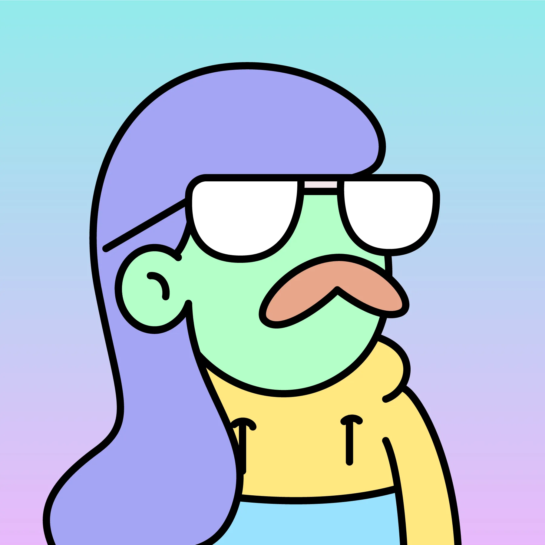 A community-driven collectibles project featuring art by Burnt Toast. Doodles come in a joyful range of colors, traits and sizes with a collection size of 10,000. Each Doodle allows its owner to vote for experiences and activations paid for by the Doodles Community Treasury. Burnt Toast is the working alias for Scott Martin, a Canadian–based illustrator, designer, animator and muralist.