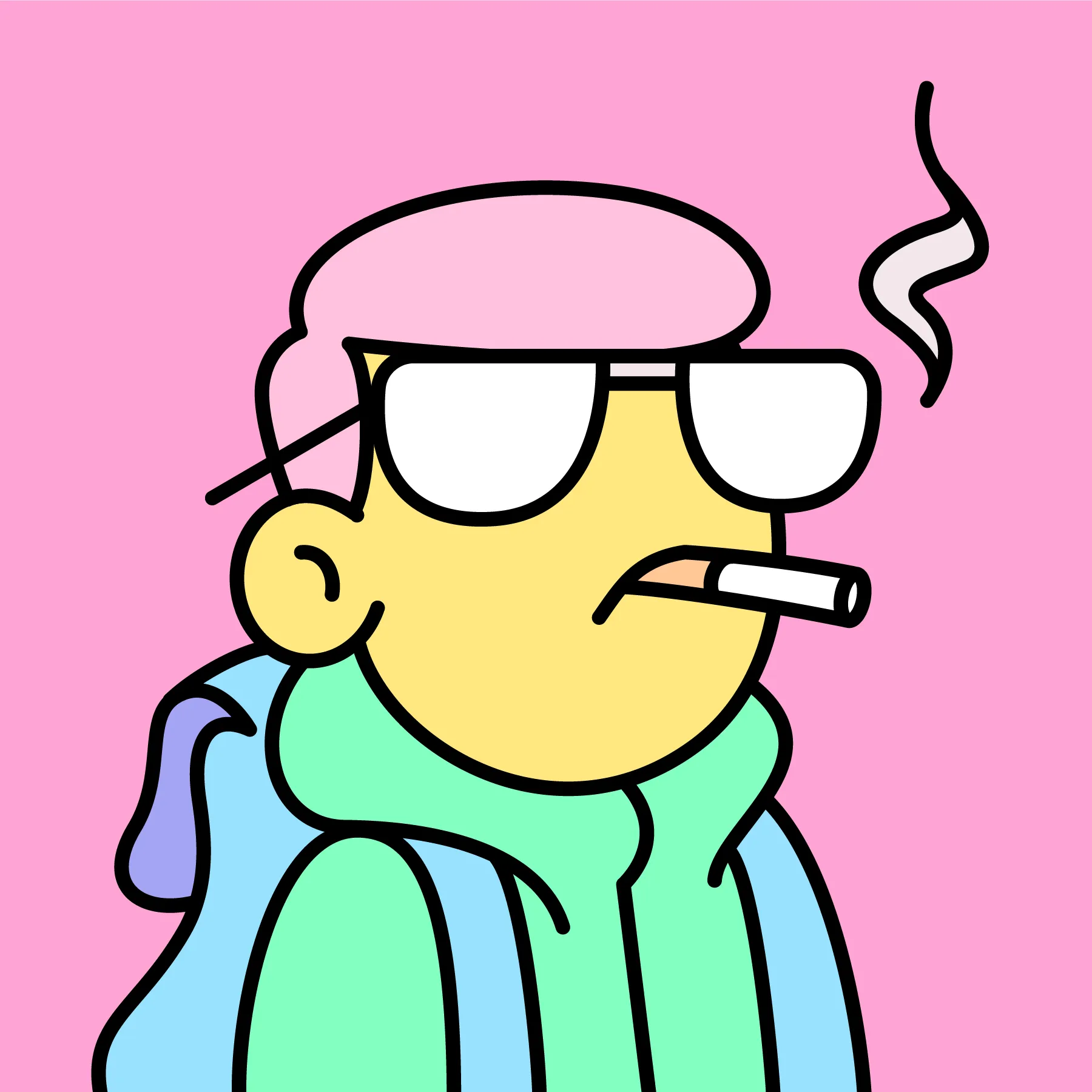 A community-driven collectibles project featuring art by Burnt Toast. Doodles come in a joyful range of colors, traits and sizes with a collection size of 10,000. Each Doodle allows its owner to vote for experiences and activations paid for by the Doodles Community Treasury. Burnt Toast is the working alias for Scott Martin, a Canadian–based illustrator, designer, animator and muralist.