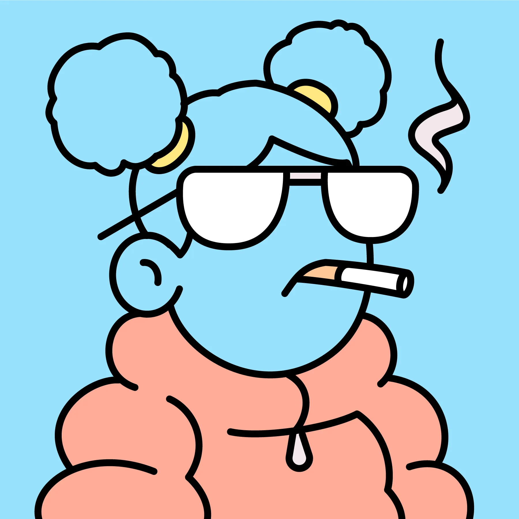 A community-driven collectibles project featuring art by Burnt Toast. Doodles come in a joyful range of colors, traits and sizes with a collection size of 10,000. Each Doodle allows its owner to vote for experiences and activations paid for by the Doodles Community Treasury. Burnt Toast is the working alias for Scott Martin, a Canadian–based illustrator, designer, animator and muralist.