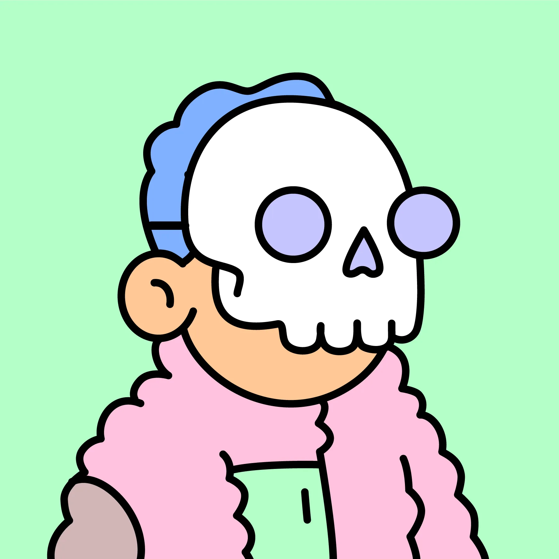 A community-driven collectibles project featuring art by Burnt Toast. Doodles come in a joyful range of colors, traits and sizes with a collection size of 10,000. Each Doodle allows its owner to vote for experiences and activations paid for by the Doodles Community Treasury. Burnt Toast is the working alias for Scott Martin, a Canadian–based illustrator, designer, animator and muralist.