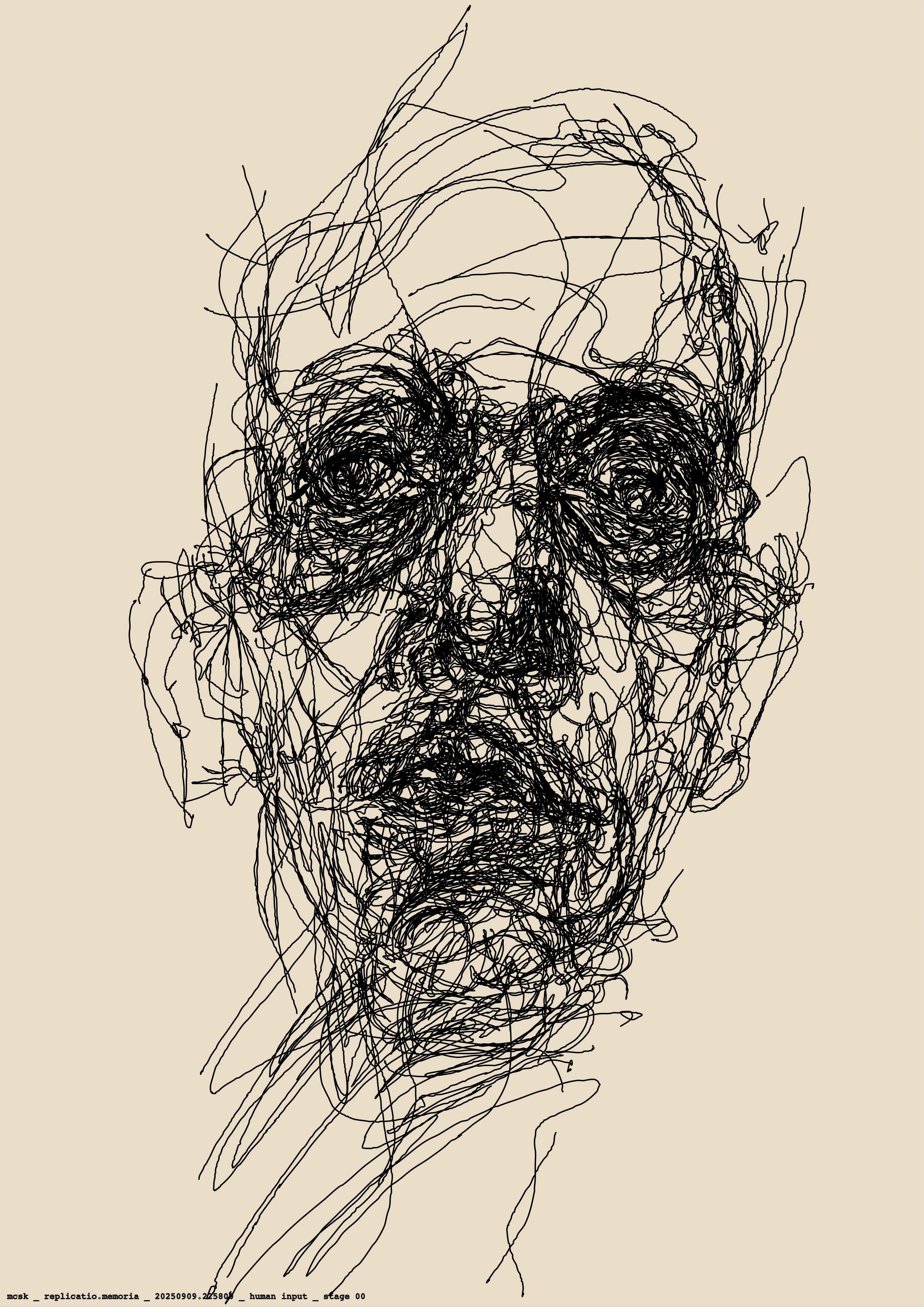 AI algorithm, Pen Plotter, Ink Pen, Art Paper 220g, 29.7 x 42 cm  
Series of :  
5 original ai driven plotter drawings (physical)  
1 NFT of original artist drawing (ethereum)
