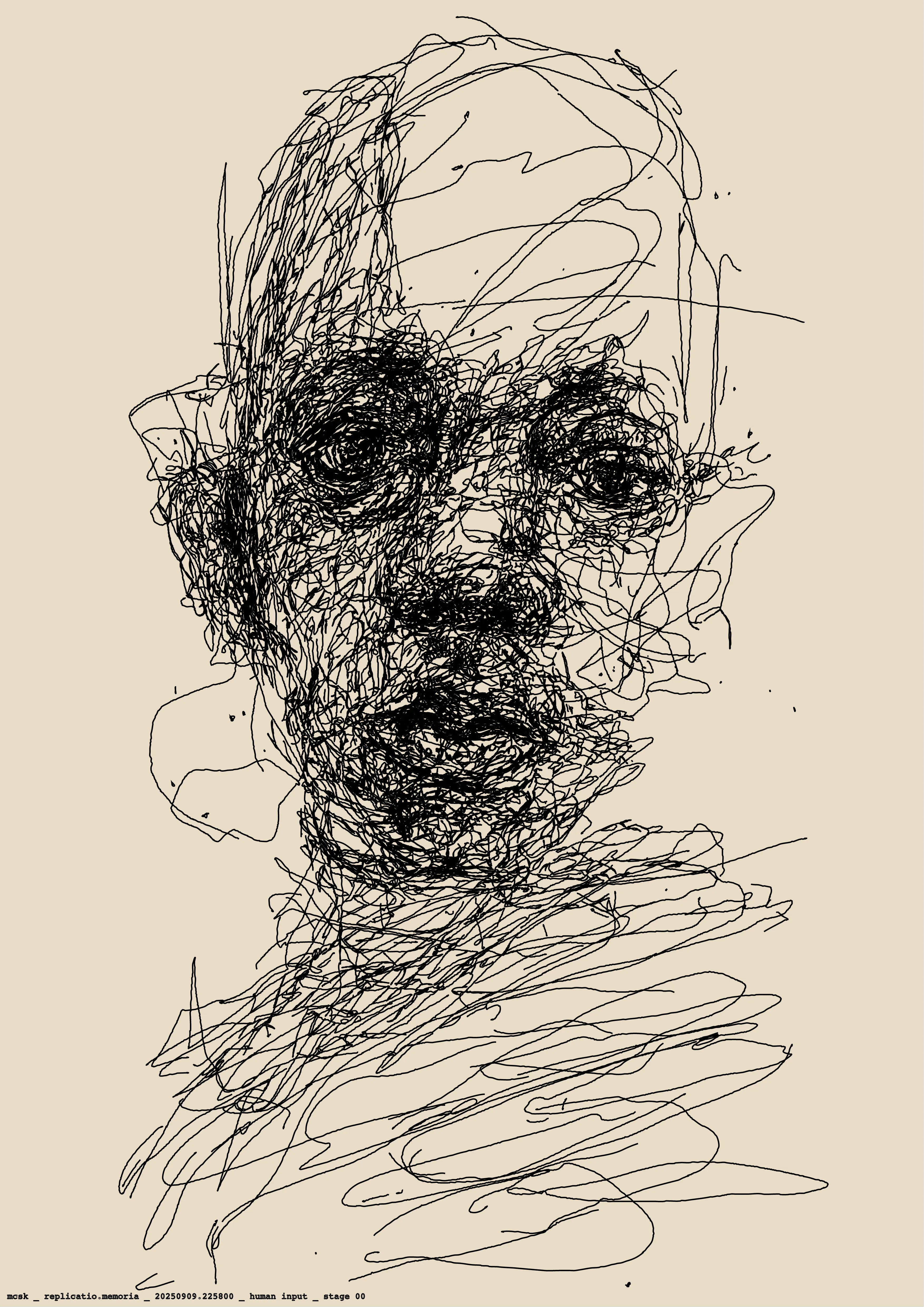 AI algorithm, Pen Plotter, Ink Pen, Art Paper 220g, 29.7 x 42 cm  
Series of :  
5 original ai driven plotter drawings (physical)  
1 NFT of original artist drawing (ethereum)