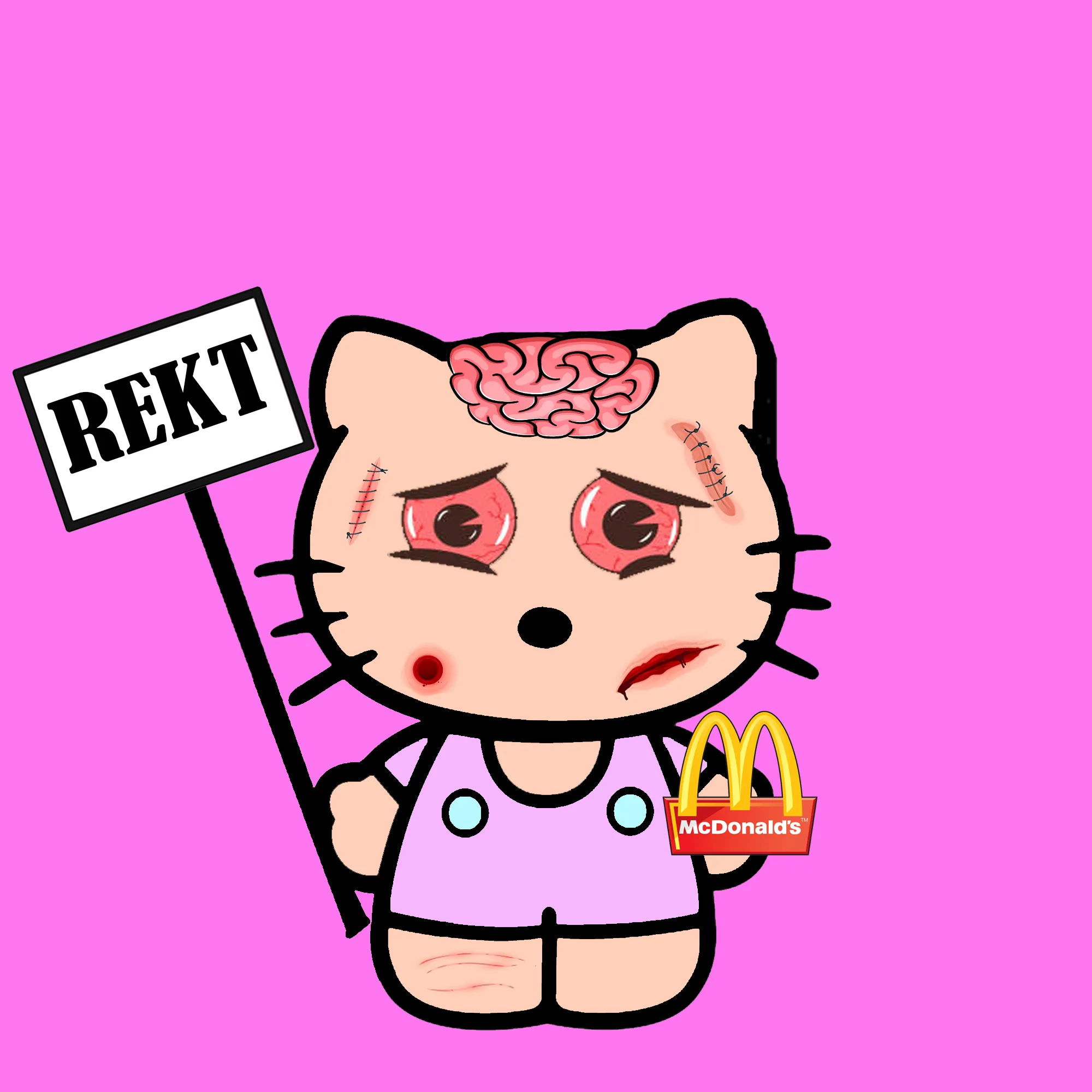 Hello Rekt Kitty is here to get Rekt. CC0 - No Roadmap - No Discord - Just Kitties getting Rekt.