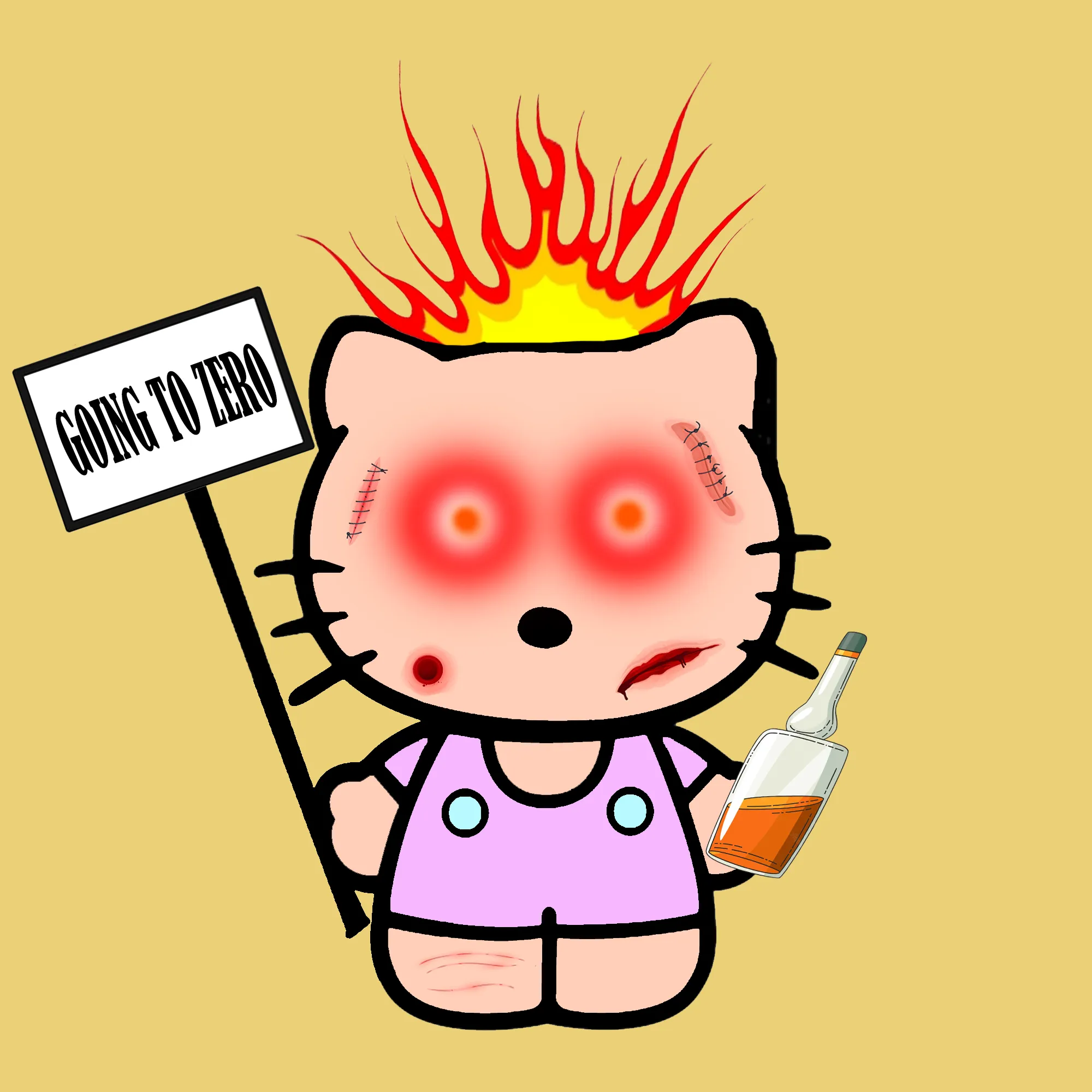 Hello Rekt Kitty is here to get Rekt. CC0 - No Roadmap - No Discord - Just Kitties getting Rekt.