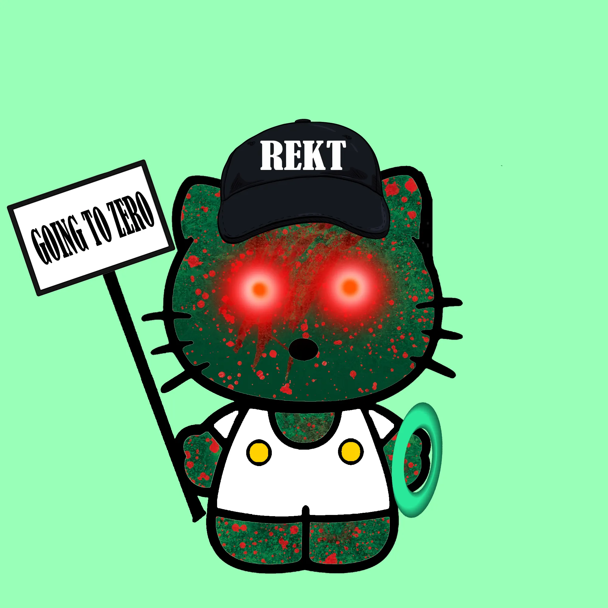 Hello Rekt Kitty is here to get Rekt. CC0 - No Roadmap - No Discord - Just Kitties getting Rekt.