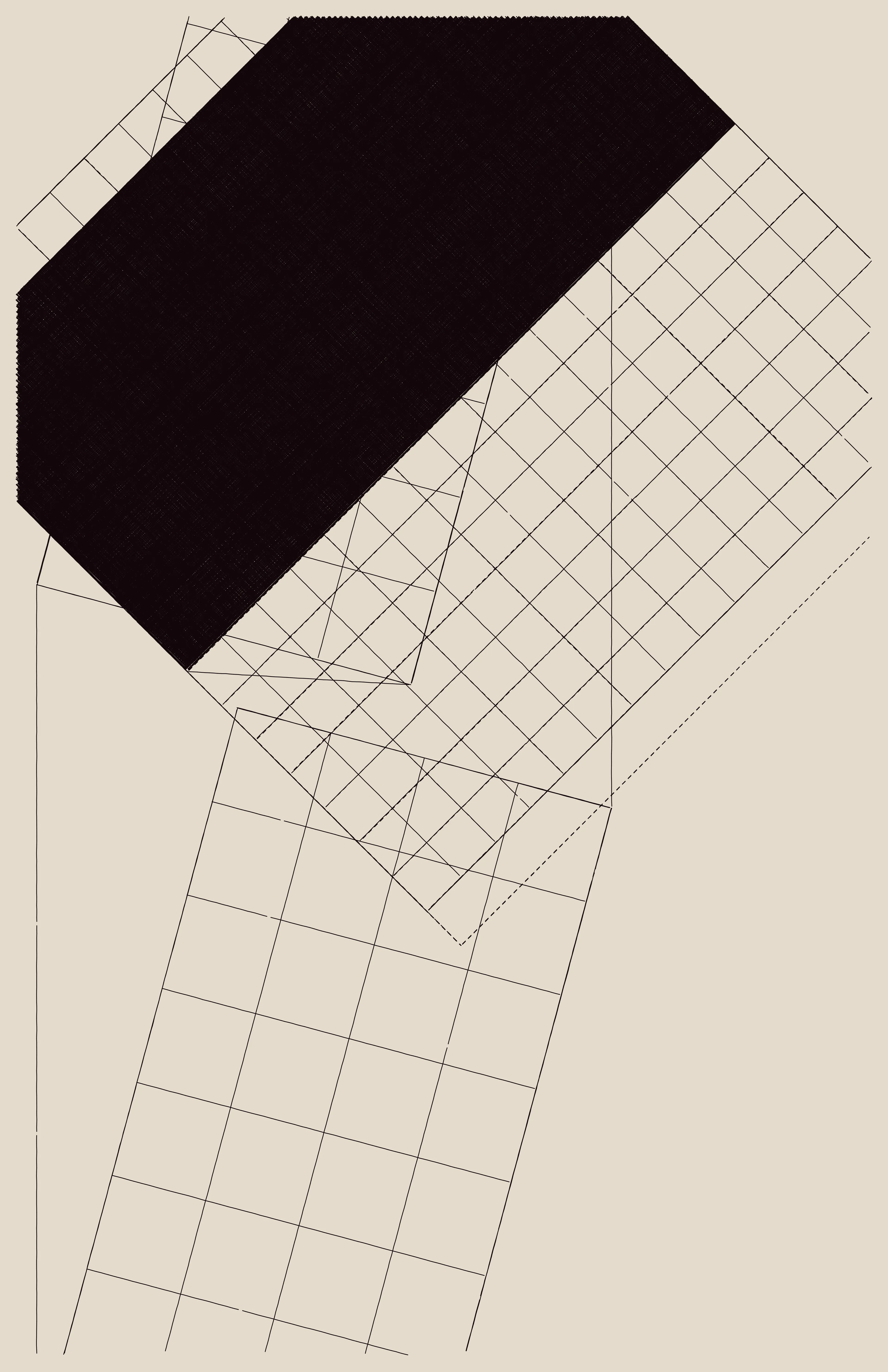 “Function Compositions” by Ben Kovach offers a collection of 13 generative works, intertwining geometric abstraction with algorithmic exploration. Employing square grids as a primary element and a series of simple mathematical operations applied at random, the artist explores the extensive realm of possible compositions while preserving a geometric core. The series, co-curated by Ben and Unit London from an initial set of 2,000 compositions, showcases the artistic interplay between intention and emergent randomness, culminating in a selection that embraces diverse forms and complexity.