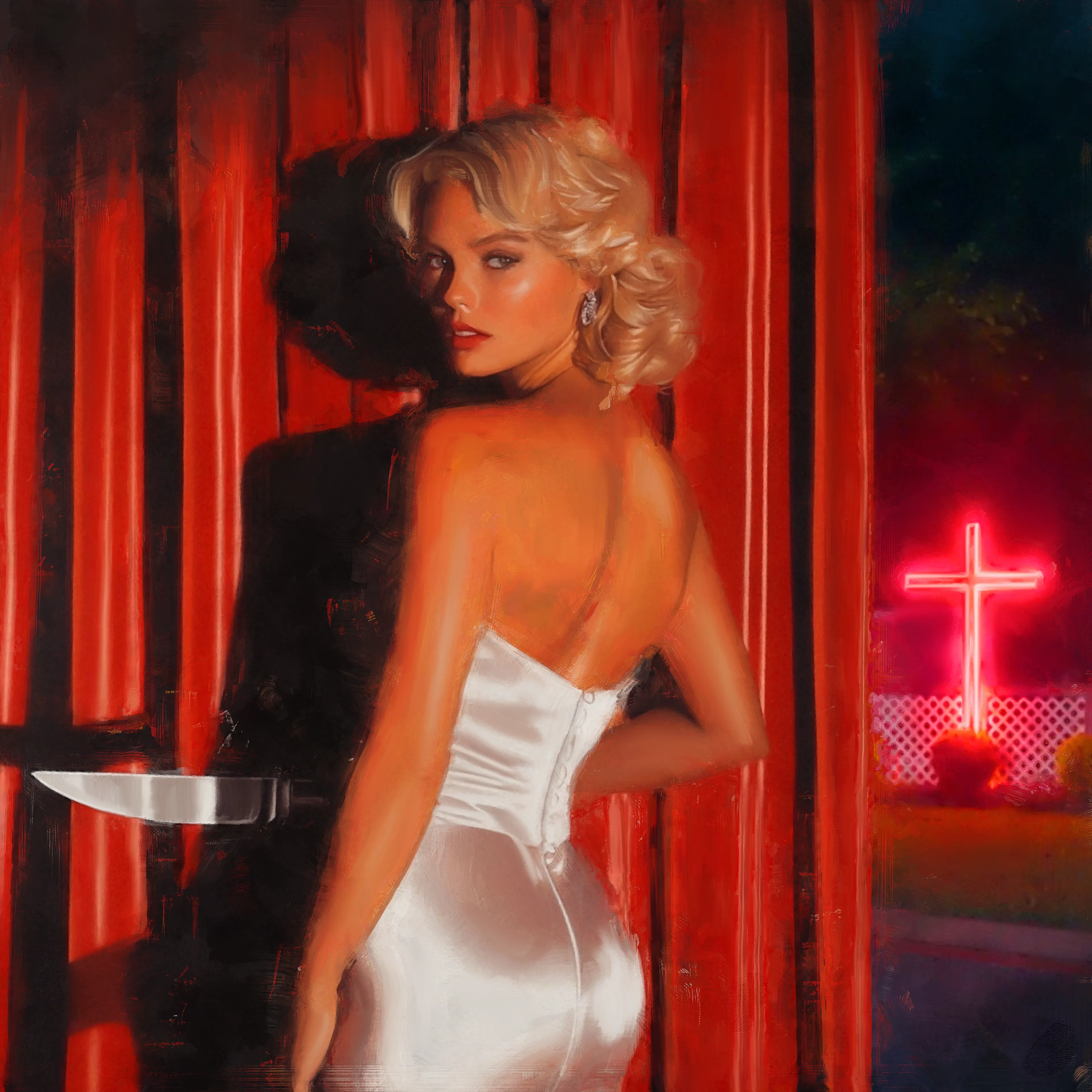The neon cross still buzzes like nothing happened. He thought she’d forgive. She thought he’d stop lying. One of them was wrong.