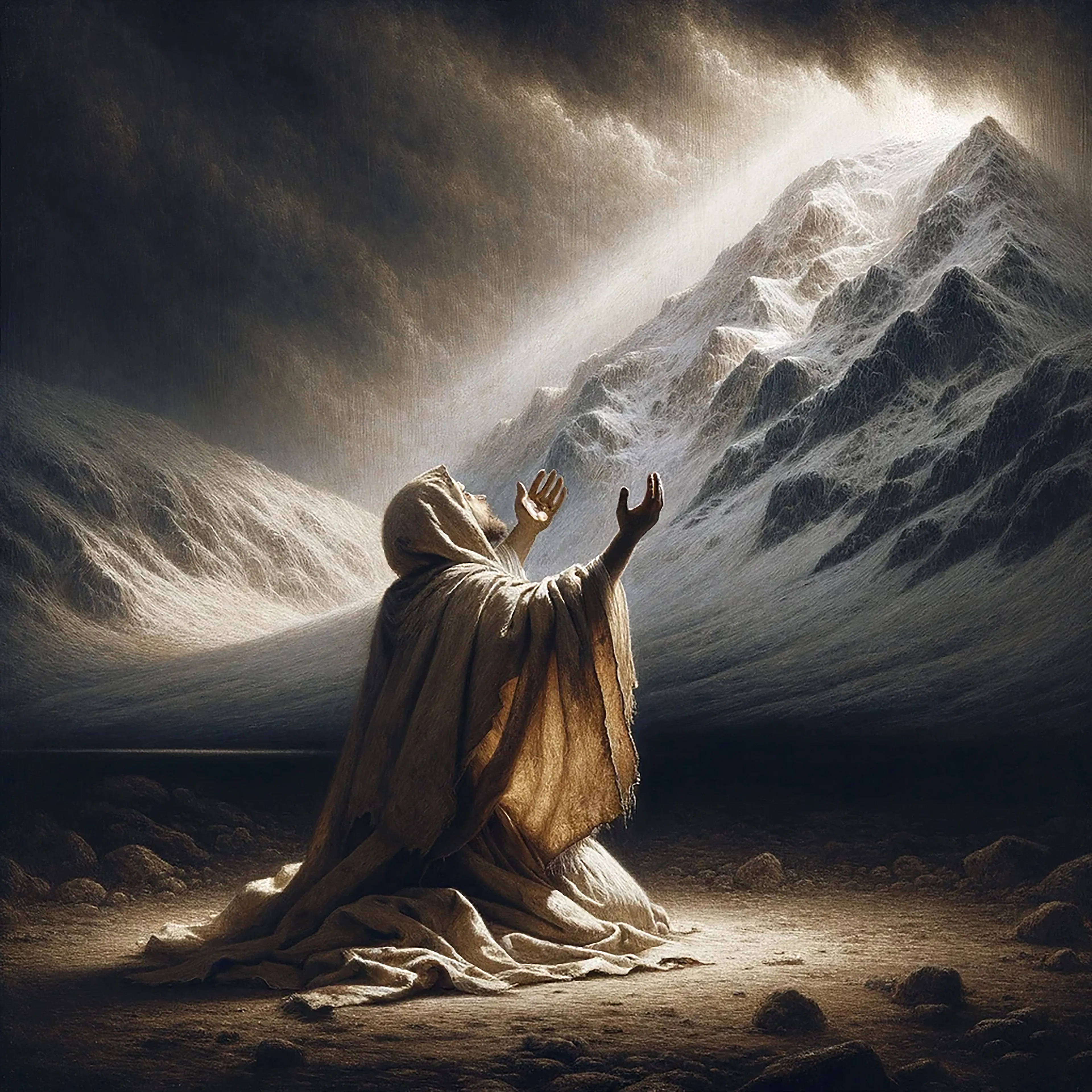 I raise my eyes to the mountains, from where will my help come?