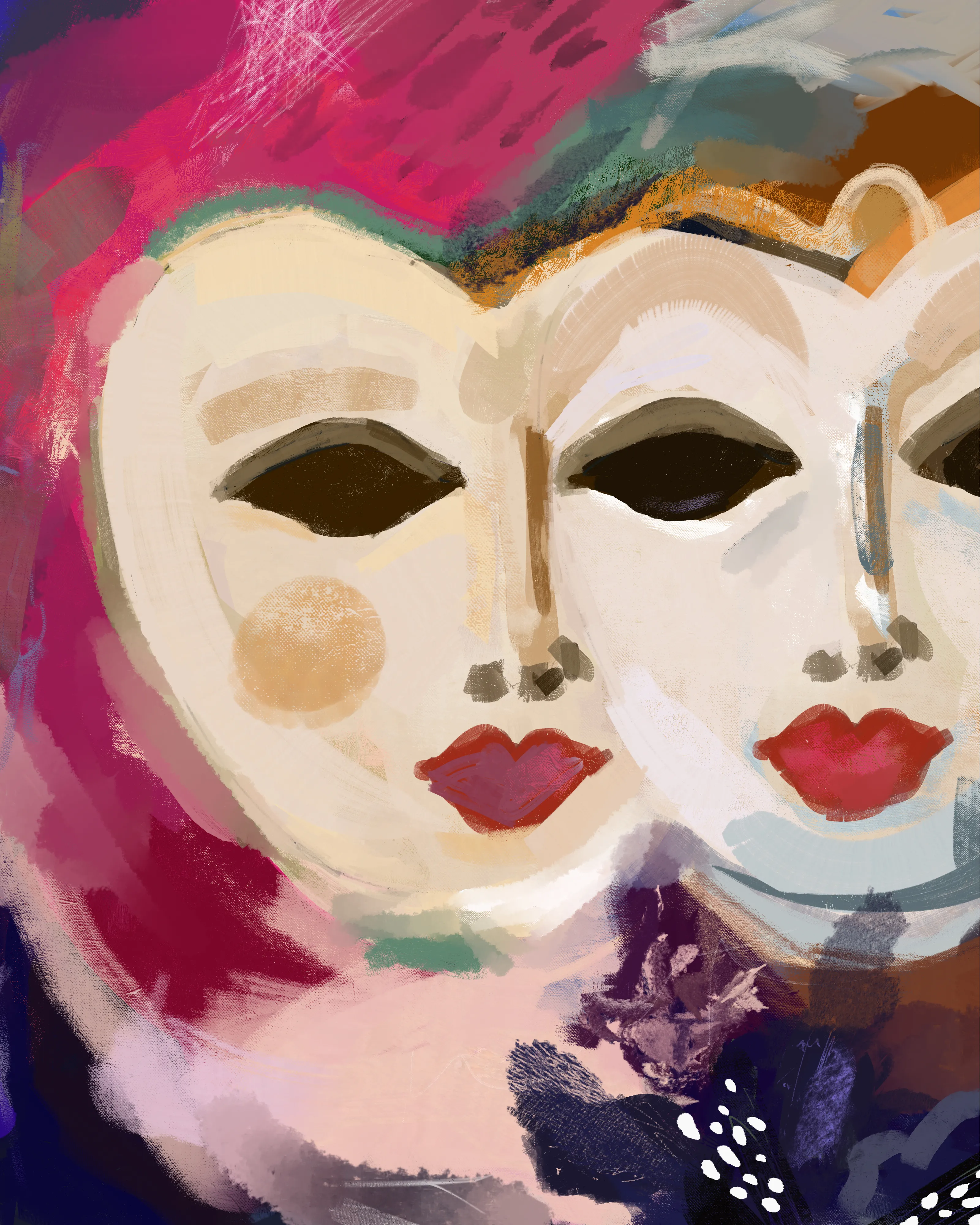 Behind every mask there is a story.