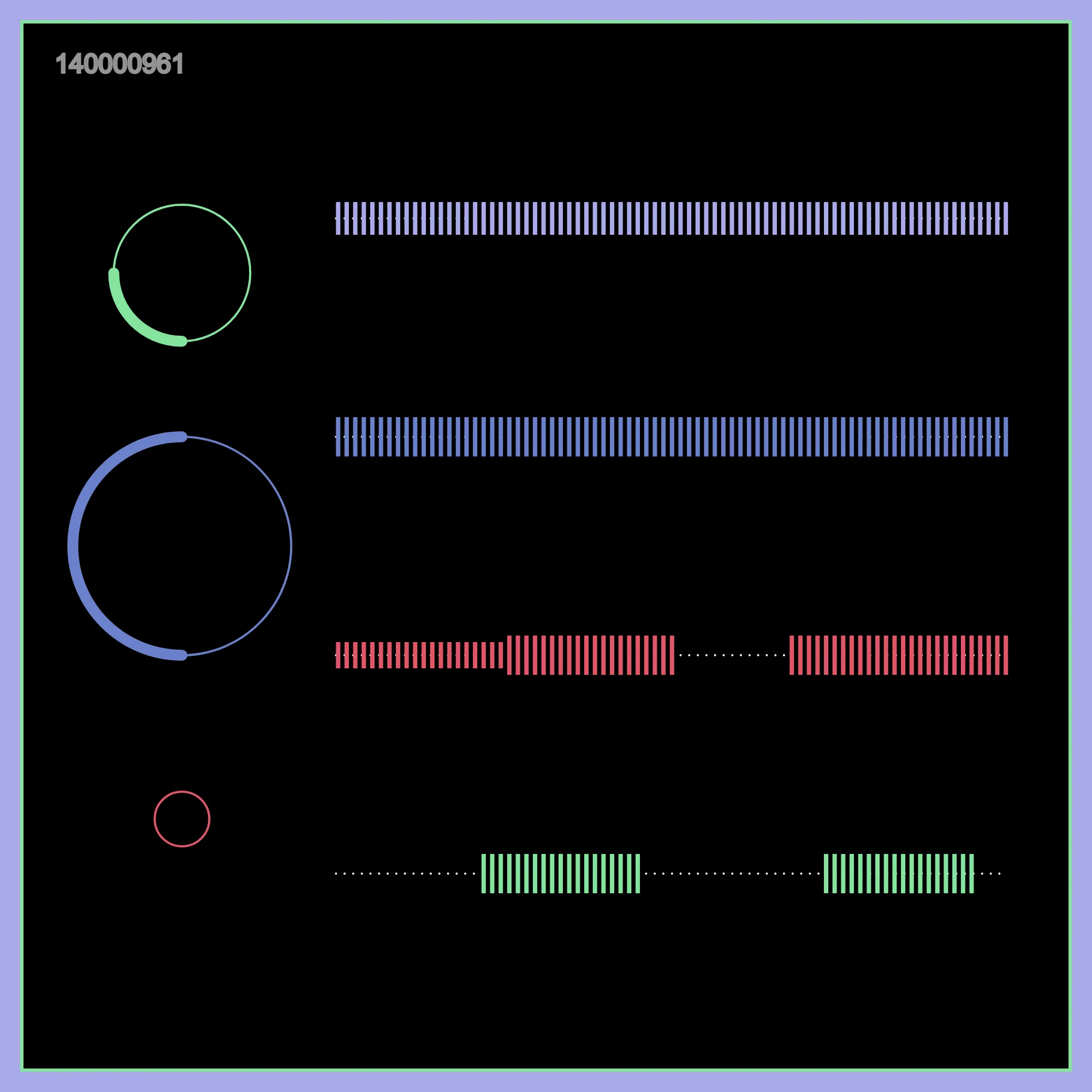 There is no dominant between the sound and the graphic in Good Vibrations. They are all driven by logic and algorithms. It's a record of times in B-side, it's like a music sheet of Good Vibration. Just read those records. The past, the present and the future, all happened at the same time. You must listen to the vibration, write down the sheet in the time. It's about coincidence, circulation and the way how we count time. It’s all about Good Vibrations. https://artblocks.io/token/140000961/