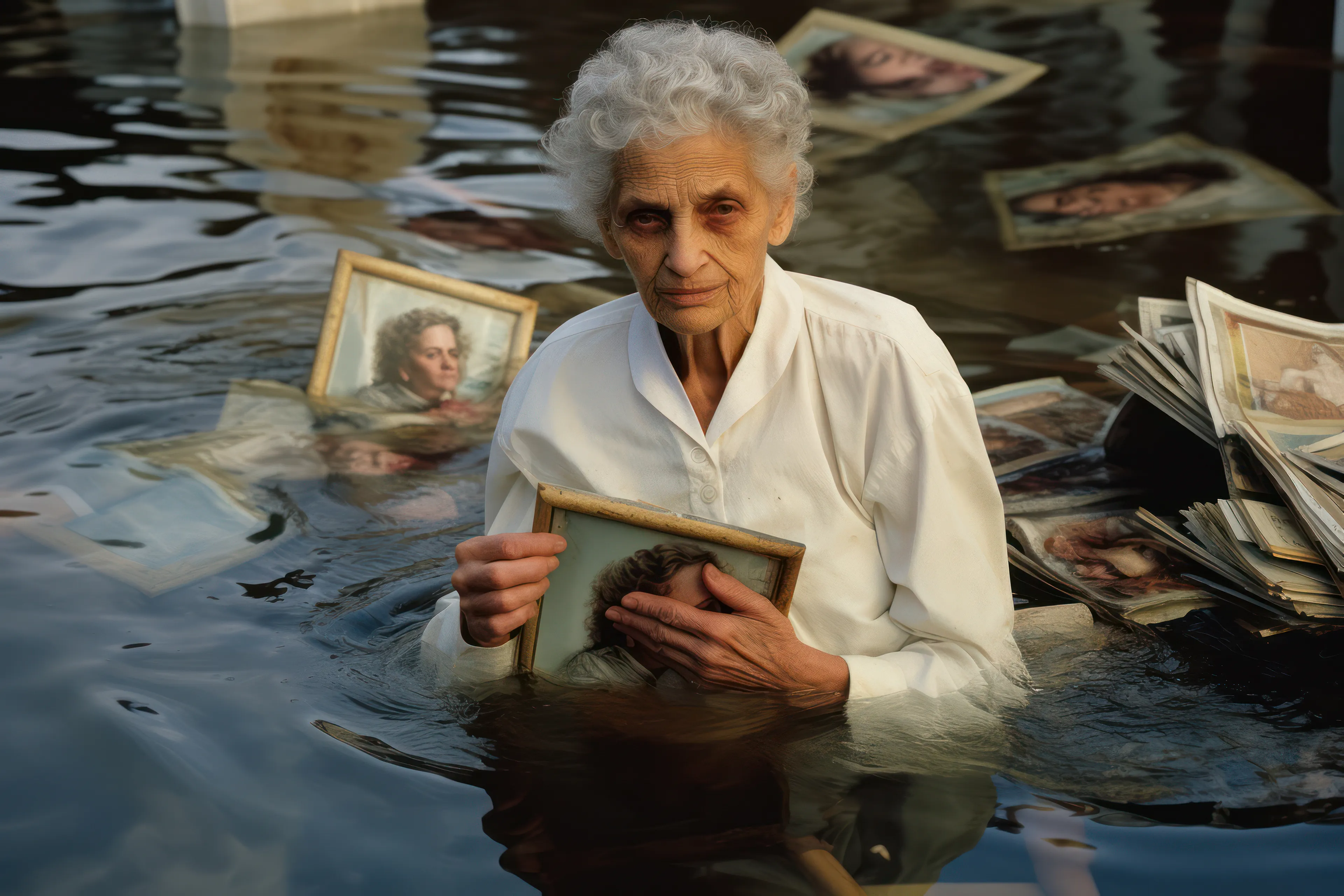 A Synthetic Photography Series Documenting a Fictional Crisis. In the summer of 1996, an unprecedented series of storms unleashed their fury upon New York City, causing widespread devastation. This art collection features 100 AI-generated images exploring stories of humans who don't exist and moments that never happened. BAPTISM questions the nature of truth in photography and invites viewers to reflect on the role of AI-generated imagery in shaping our understanding of history.