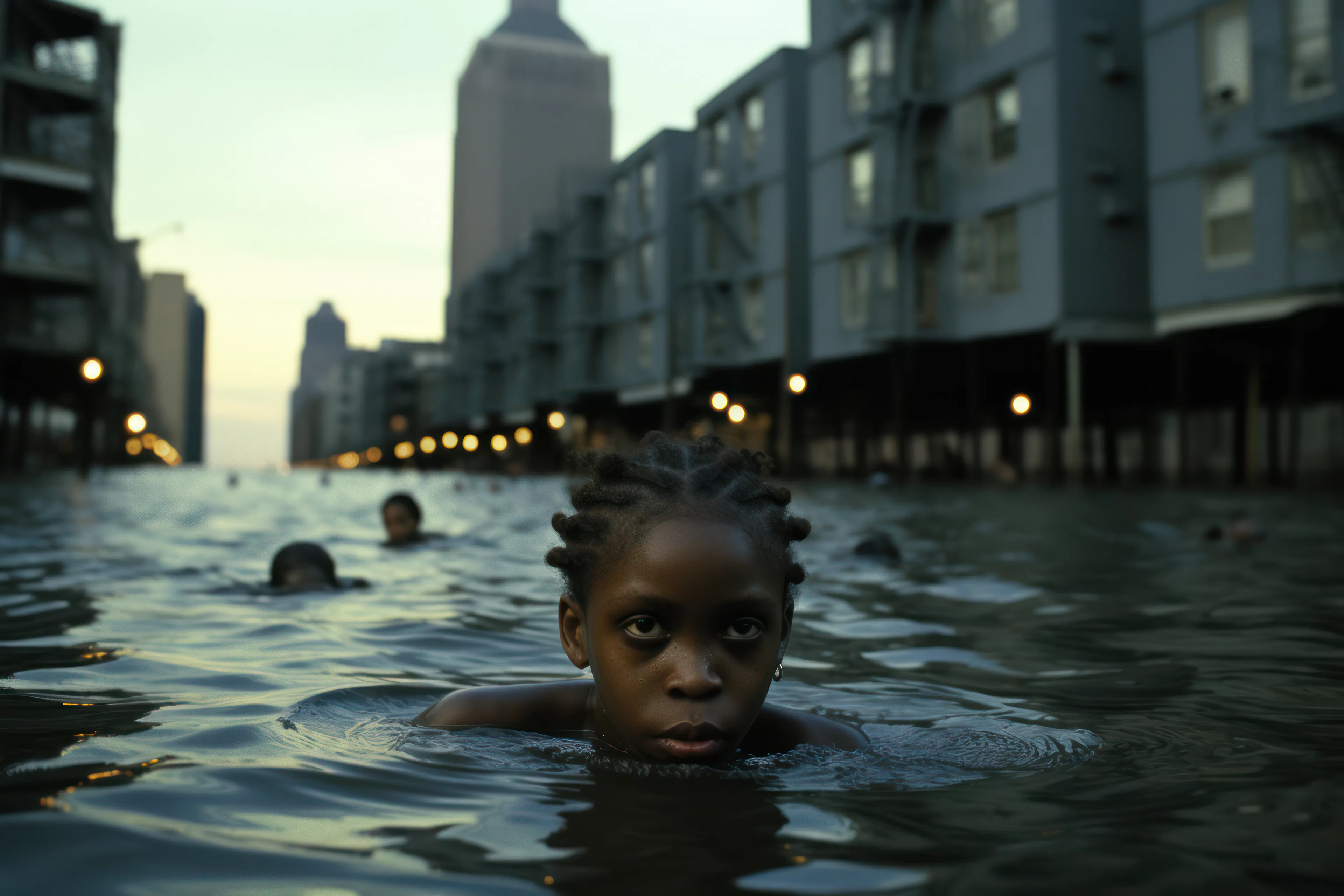 A Synthetic Photography Series Documenting a Fictional Crisis. In the summer of 1996, an unprecedented series of storms unleashed their fury upon New York City, causing widespread devastation. This art collection features 100 AI-generated images exploring stories of humans who don't exist and moments that never happened. BAPTISM questions the nature of truth in photography and invites viewers to reflect on the role of AI-generated imagery in shaping our understanding of history.