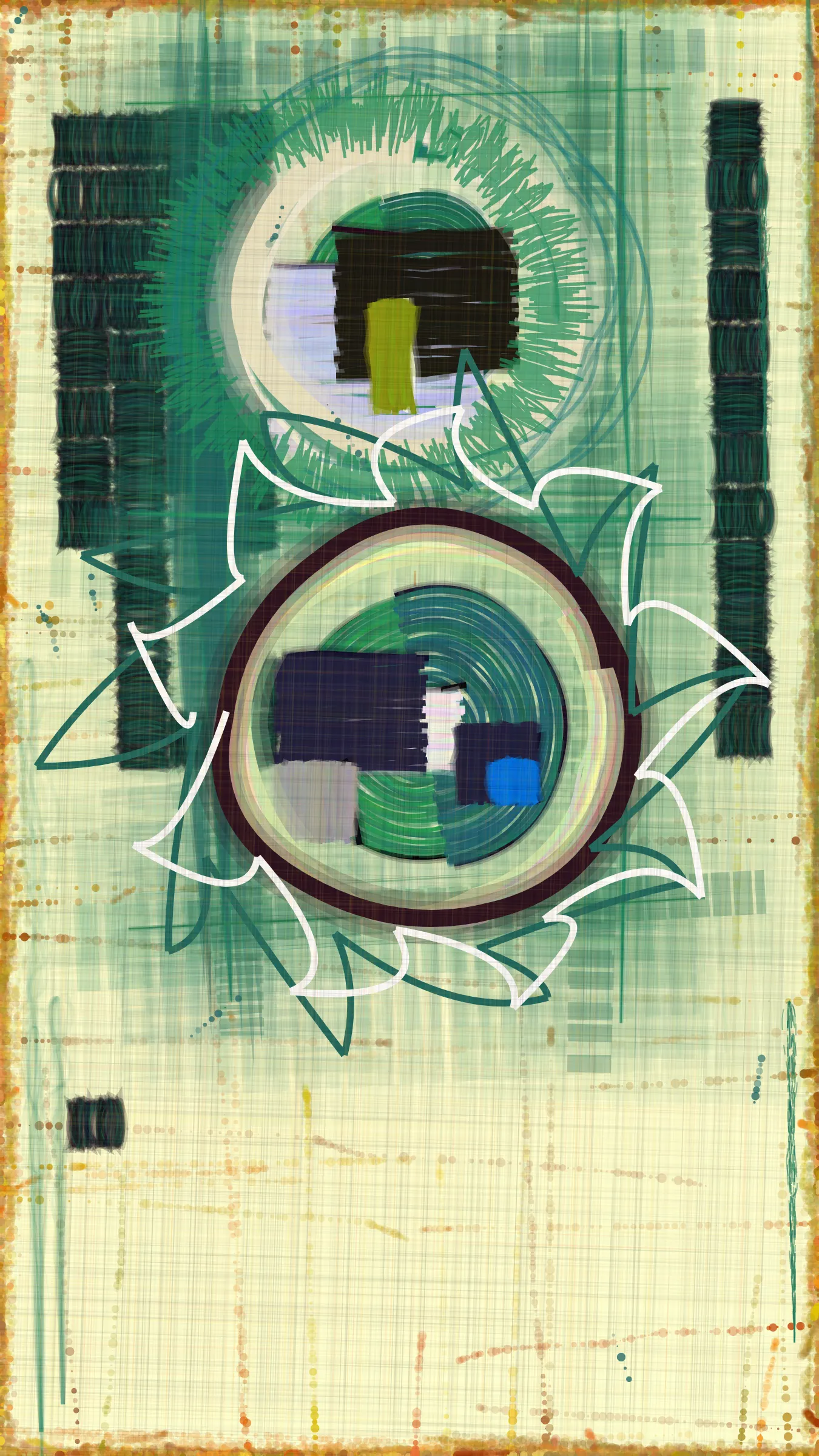 marfaMESH is an event-driven generative art experiment that took place over the course of Marfa 2023, Sept 21st to 24th. To participate attendees were required to download the marfaMESH app developed by Shane Richardson (Breath You, Ouroboros) and wear a NFC Card lanyard powered by IYK. Scanning other peoples lanyards built a social graph of interactions that created personalized artworks for each participant that evolved throughout the event. When scanning, the app prompted users to take a picture from which colors and basic forms were abstracted and fed into the emerging artwork. Interactions ‘nodes’ are clustered based on eleven key geo locations and there is a night day mode based on time of last interaction.  The project’s primary objective was to serve as an icebreaker to help bring about connections between people that wouldn’t have met otherwise. 

It is hoped that this project is an example of how generative art can be used to create highly personalized art chronicles of an event. Art that helps to preserve memories and create a treasured artifact that’s an extension of the ticket stub or merch item we are all familiar with. It's my belief that generative art has inherent properties that enable it to provide a new class of art that is part infographic; memorabilia; social graph; personal story and proof of participation. I can see a future in which a person's inner and outer worlds can be expressed in an evolving, responsive and interactive artwork. These life-artworks may meld in real time with life-artworks from friends and family or as large community expressions. 

A global expression of all the data collected will be created and auctioned as a one of one in the coming year. While it might seem that the individual outputs in this series will have the greatest value and meaning to the co-creators, a single collective expression of the event may have more value and meaning to art culture as a whole. Profits from this auction will be reinvested into the continued exploration of this approach of which marfaMESH has served as a compelling early proof-of-concept.