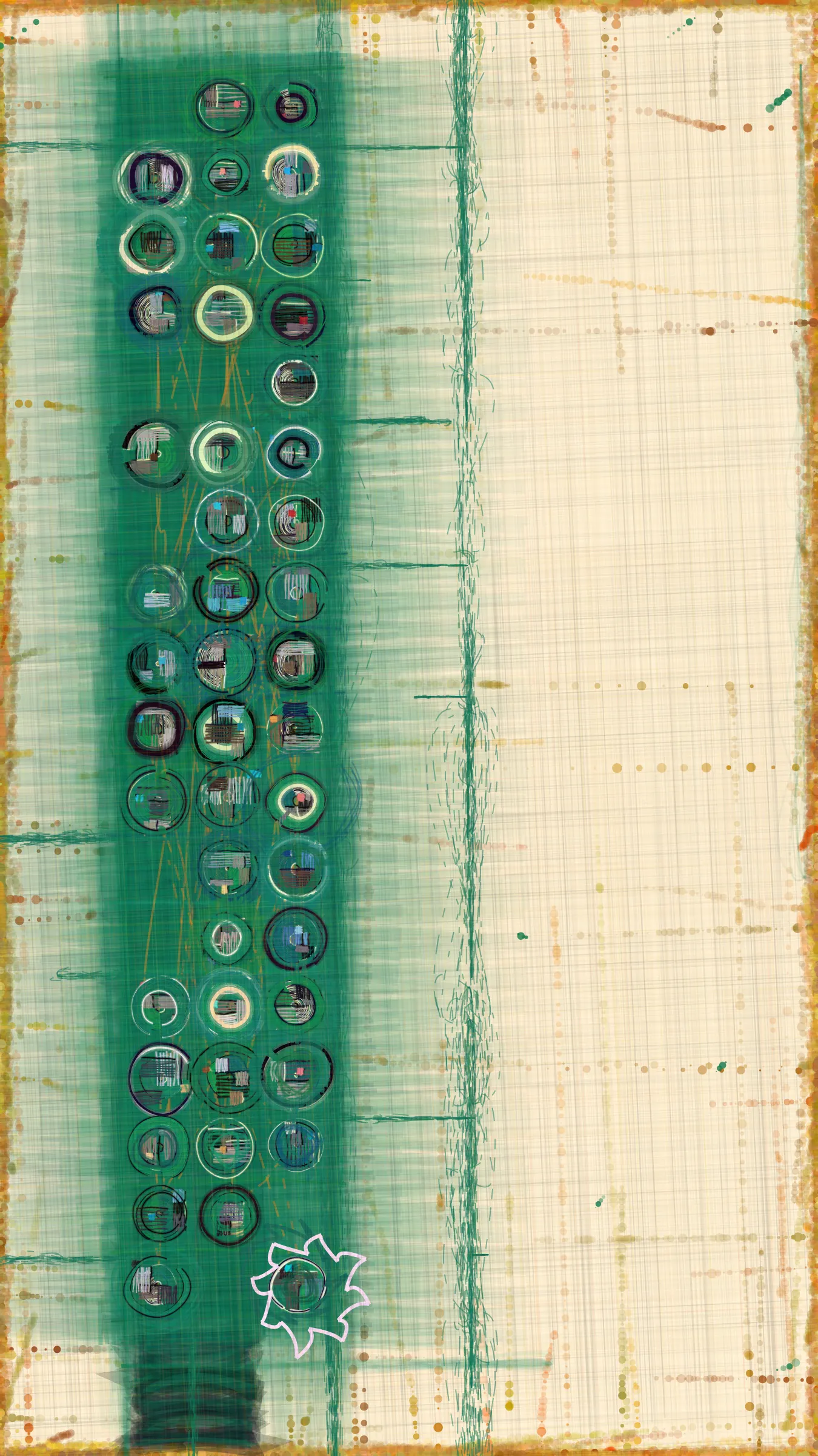 marfaMESH is an event-driven generative art experiment that took place over the course of Marfa 2023, Sept 21st to 24th. To participate attendees were required to download the marfaMESH app developed by Shane Richardson (Breath You, Ouroboros) and wear a NFC Card lanyard powered by IYK. Scanning other peoples lanyards built a social graph of interactions that created personalized artworks for each participant that evolved throughout the event. When scanning, the app prompted users to take a picture from which colors and basic forms were abstracted and fed into the emerging artwork. Interactions ‘nodes’ are clustered based on eleven key geo locations and there is a night day mode based on time of last interaction.  The project’s primary objective was to serve as an icebreaker to help bring about connections between people that wouldn’t have met otherwise. 

It is hoped that this project is an example of how generative art can be used to create highly personalized art chronicles of an event. Art that helps to preserve memories and create a treasured artifact that’s an extension of the ticket stub or merch item we are all familiar with. It's my belief that generative art has inherent properties that enable it to provide a new class of art that is part infographic; memorabilia; social graph; personal story and proof of participation. I can see a future in which a person's inner and outer worlds can be expressed in an evolving, responsive and interactive artwork. These life-artworks may meld in real time with life-artworks from friends and family or as large community expressions. 

A global expression of all the data collected will be created and auctioned as a one of one in the coming year. While it might seem that the individual outputs in this series will have the greatest value and meaning to the co-creators, a single collective expression of the event may have more value and meaning to art culture as a whole. Profits from this auction will be reinvested into the continued exploration of this approach of which marfaMESH has served as a compelling early proof-of-concept.