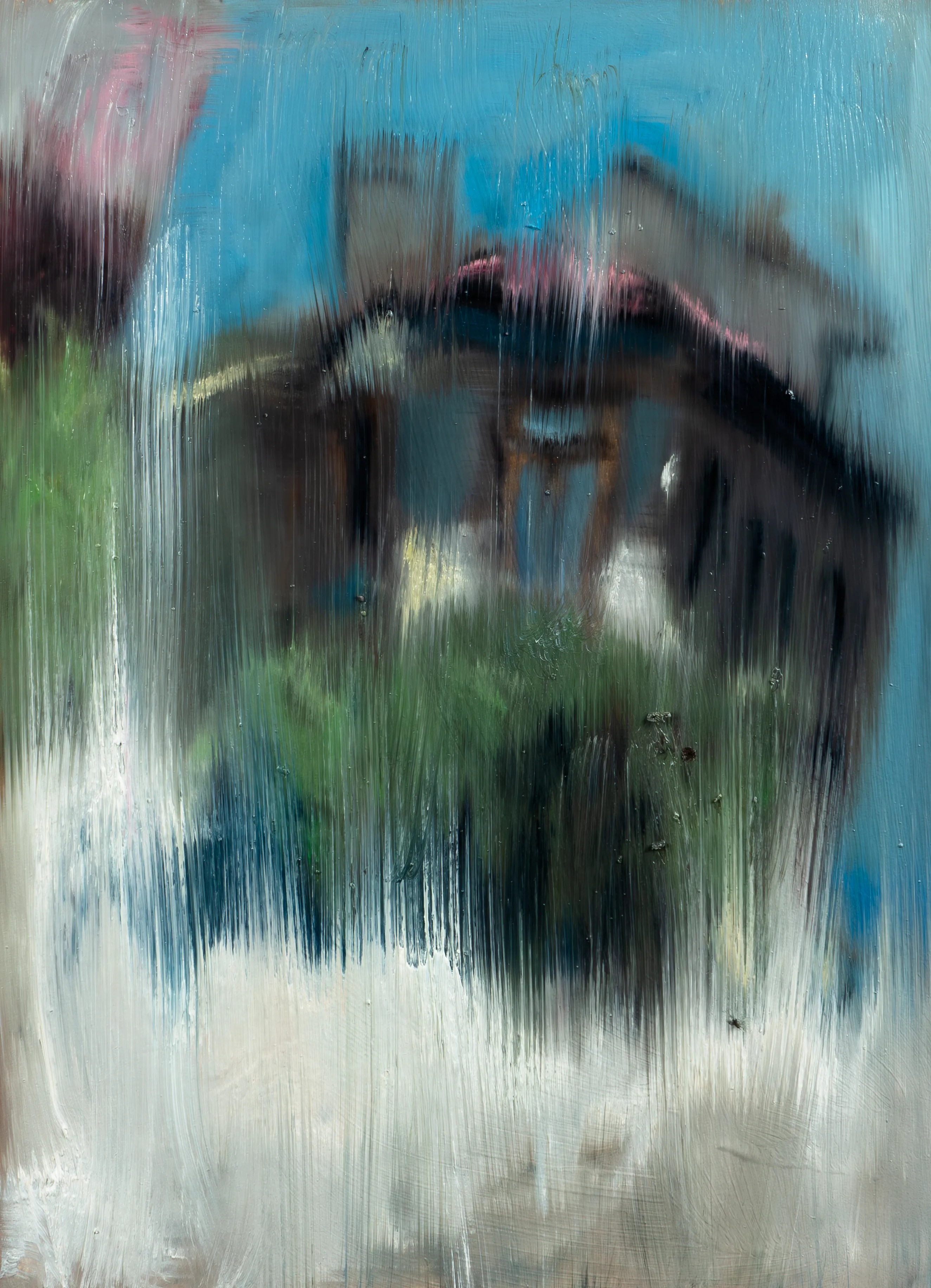 Oil on paper.