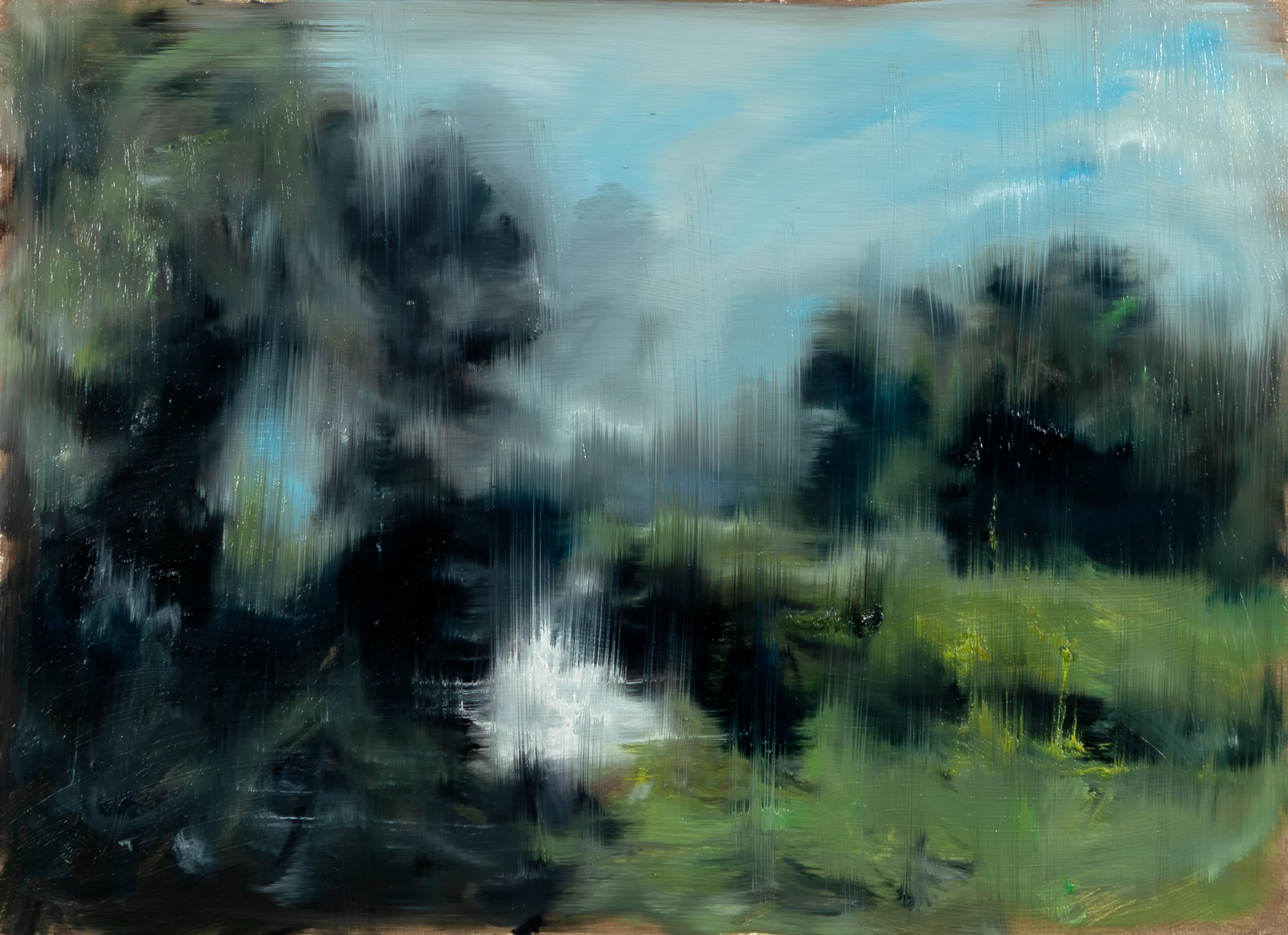 Oil on paper.