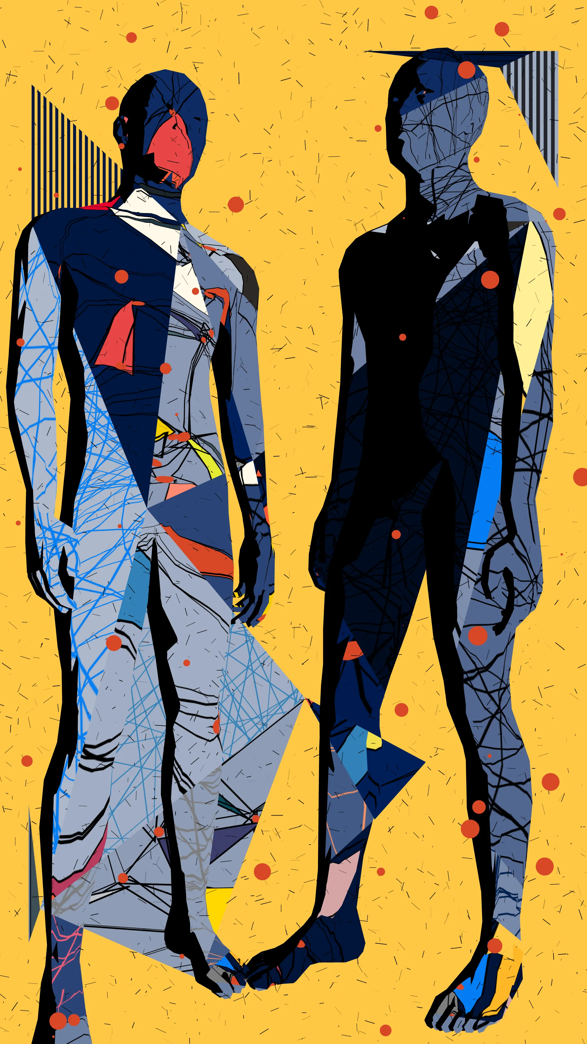 “En Mi Cuerpo” represents an integrated effort to explore and represent the human body through systems and algorithms. This project arises as a natural evolution of the artist’s last series “Forma y Orden” which focused on the concept of perception that we have with respect to the order of things and their representation in the tangible environment.

“En Mi Cuerpo” shifts the focus to human anatomy and explores how technology can deepen our understanding of this relationship. In this project, three-dimensional models composed of layers with solid colors and various textures are used. This exploration not only allows for a visual synthesis of the elements contained, but also represents a compilation and continuity of the work done over the last couple of years within Rodríguez García’s artistic practice.