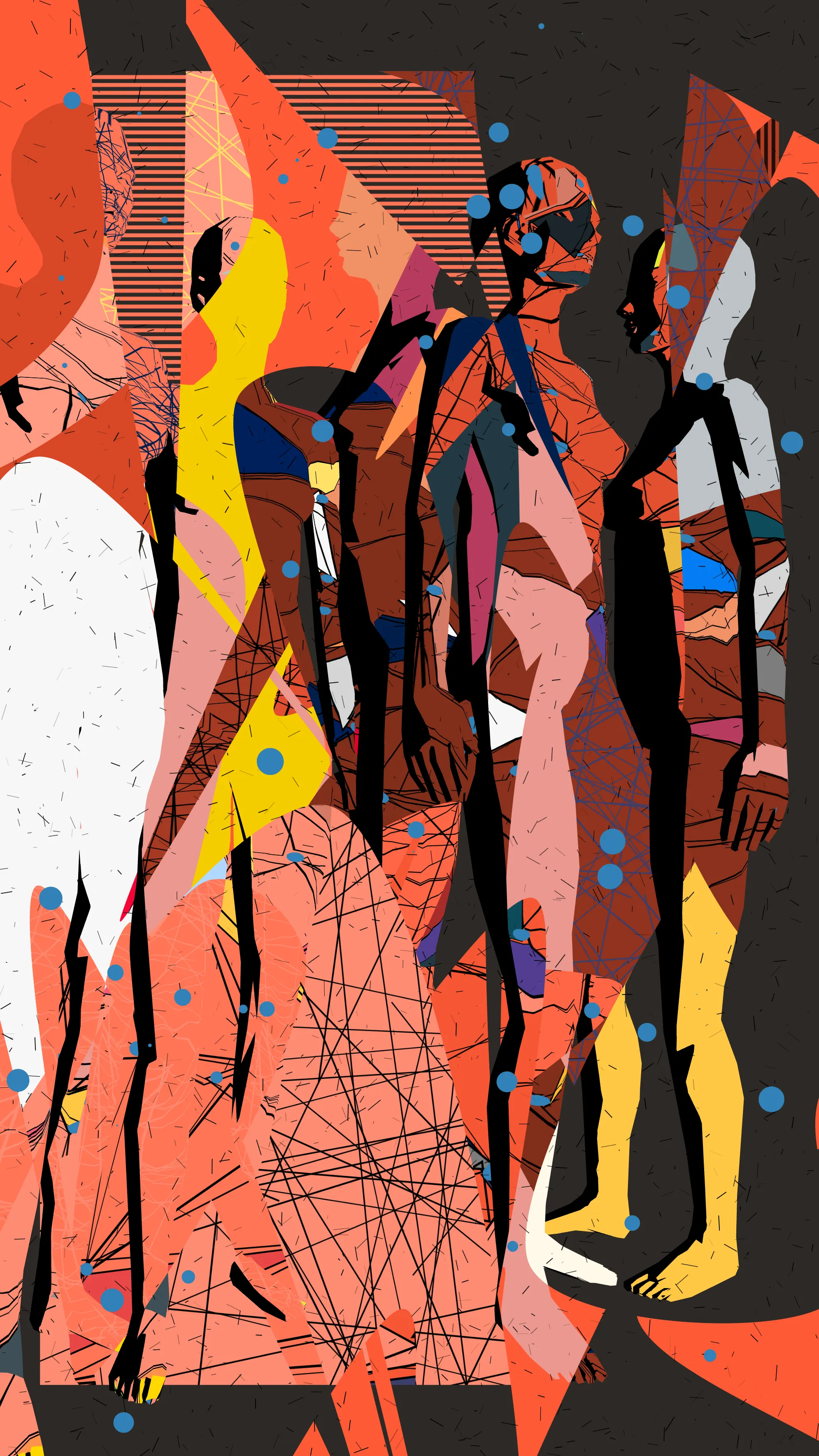 “En Mi Cuerpo” represents an integrated effort to explore and represent the human body through systems and algorithms. This project arises as a natural evolution of the artist’s last series “Forma y Orden” which focused on the concept of perception that we have with respect to the order of things and their representation in the tangible environment.

“En Mi Cuerpo” shifts the focus to human anatomy and explores how technology can deepen our understanding of this relationship. In this project, three-dimensional models composed of layers with solid colors and various textures are used. This exploration not only allows for a visual synthesis of the elements contained, but also represents a compilation and continuity of the work done over the last couple of years within Rodríguez García’s artistic practice.