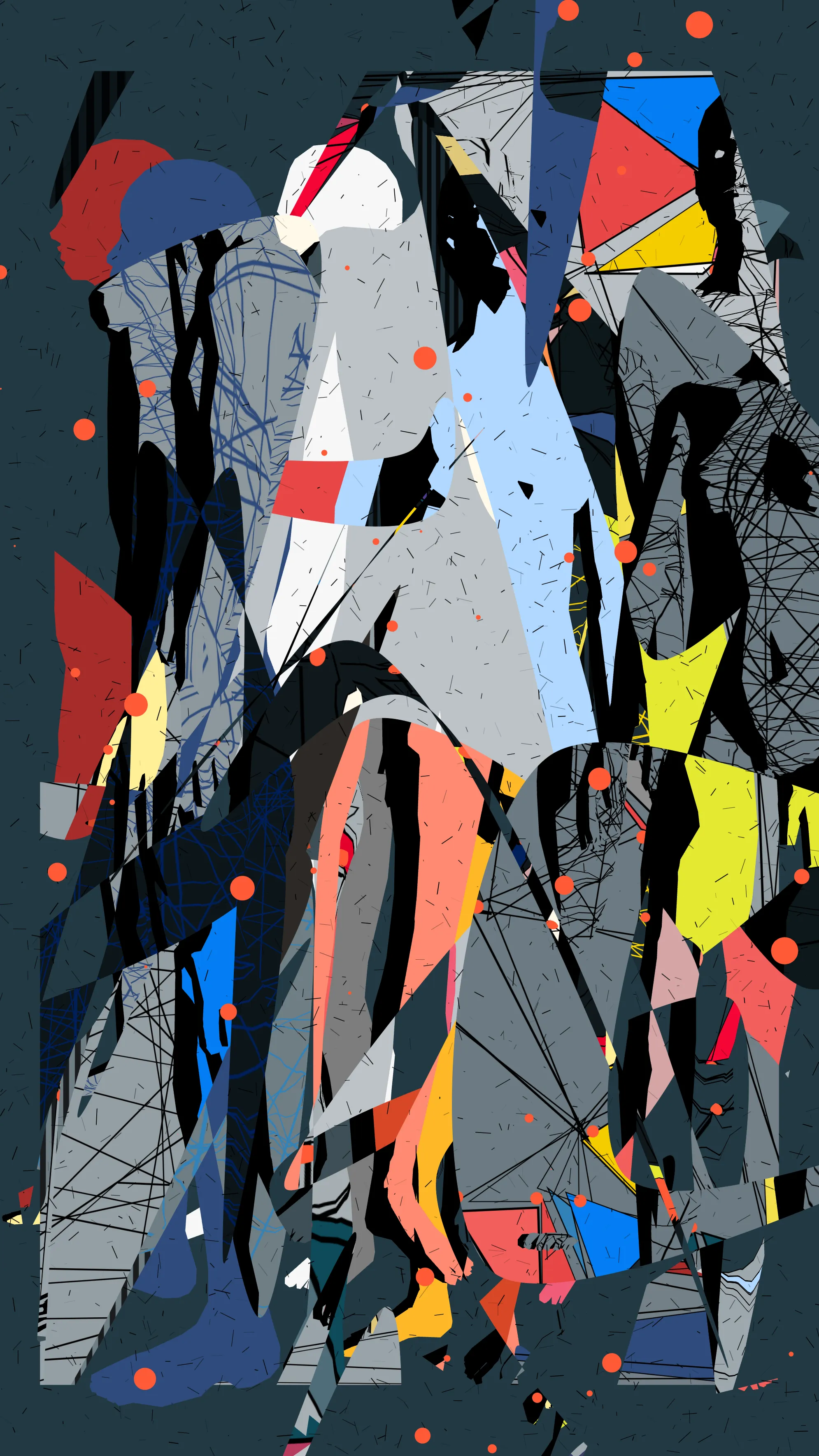 “En Mi Cuerpo” represents an integrated effort to explore and represent the human body through systems and algorithms. This project arises as a natural evolution of the artist’s last series “Forma y Orden” which focused on the concept of perception that we have with respect to the order of things and their representation in the tangible environment.

“En Mi Cuerpo” shifts the focus to human anatomy and explores how technology can deepen our understanding of this relationship. In this project, three-dimensional models composed of layers with solid colors and various textures are used. This exploration not only allows for a visual synthesis of the elements contained, but also represents a compilation and continuity of the work done over the last couple of years within Rodríguez García’s artistic practice.