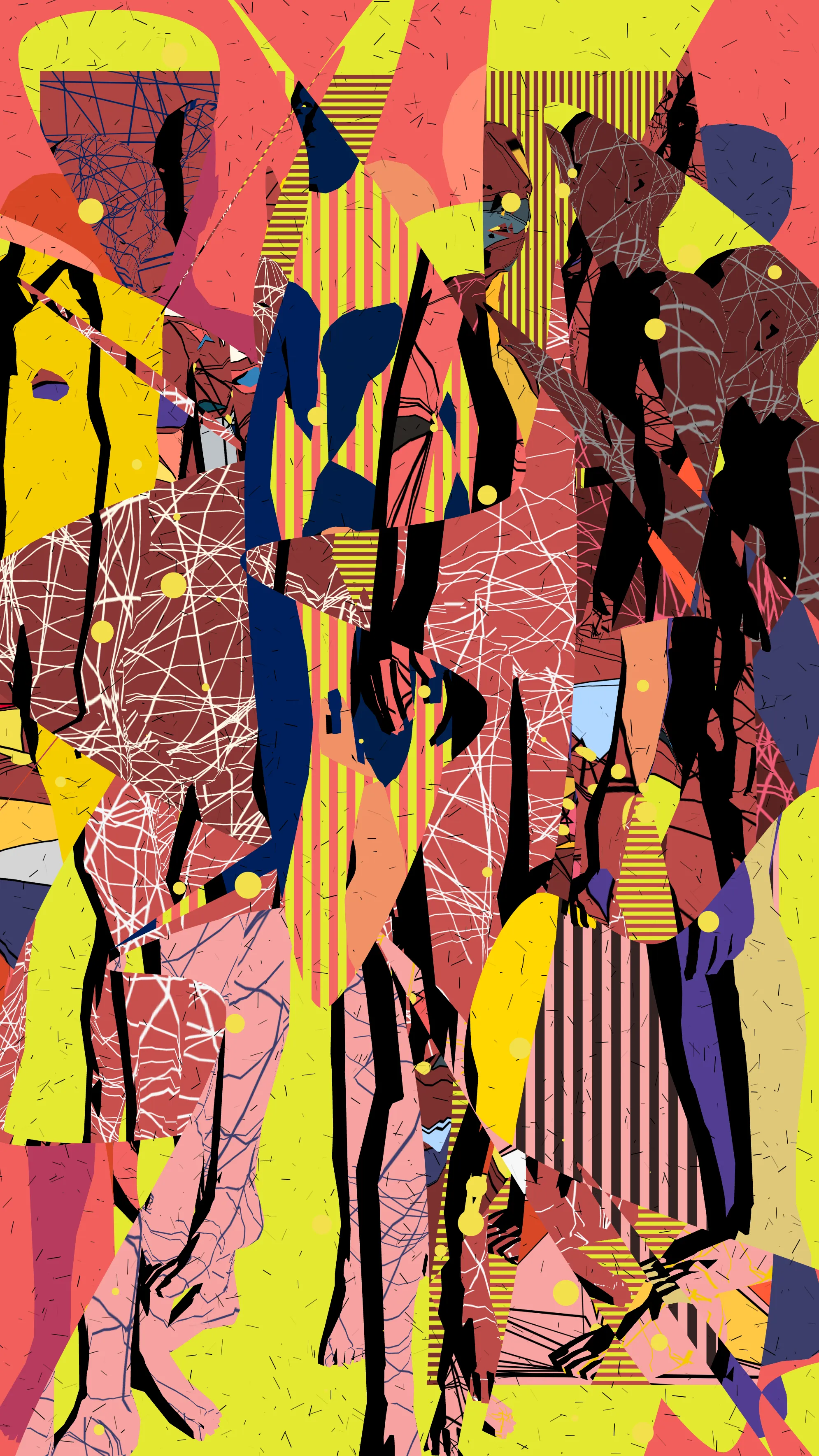 “En Mi Cuerpo” represents an integrated effort to explore and represent the human body through systems and algorithms. This project arises as a natural evolution of the artist’s last series “Forma y Orden” which focused on the concept of perception that we have with respect to the order of things and their representation in the tangible environment.

“En Mi Cuerpo” shifts the focus to human anatomy and explores how technology can deepen our understanding of this relationship. In this project, three-dimensional models composed of layers with solid colors and various textures are used. This exploration not only allows for a visual synthesis of the elements contained, but also represents a compilation and continuity of the work done over the last couple of years within Rodríguez García’s artistic practice.
