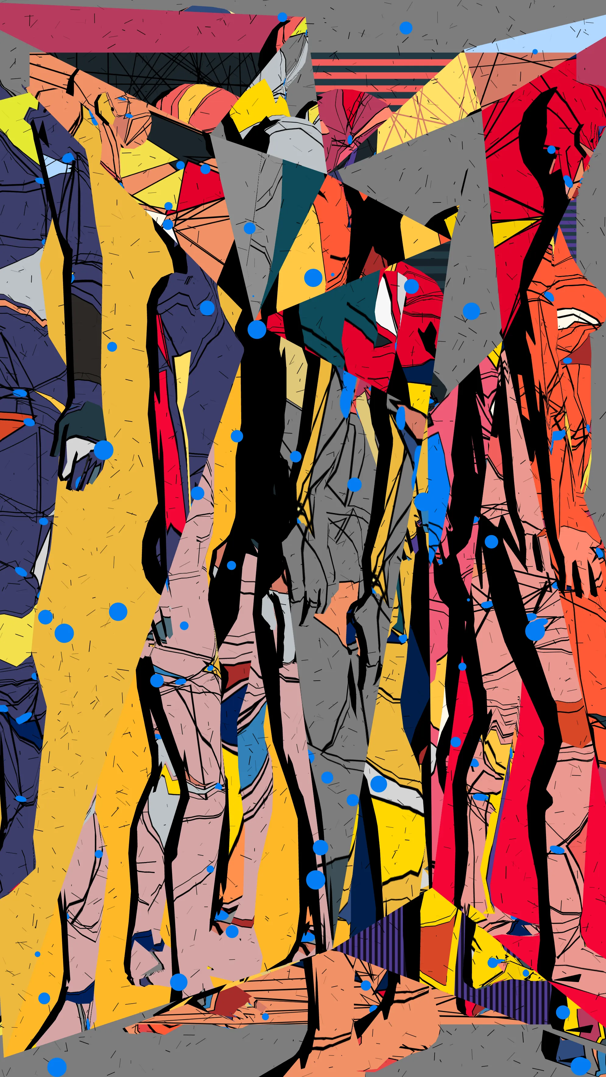 “En Mi Cuerpo” represents an integrated effort to explore and represent the human body through systems and algorithms. This project arises as a natural evolution of the artist’s last series “Forma y Orden” which focused on the concept of perception that we have with respect to the order of things and their representation in the tangible environment.

“En Mi Cuerpo” shifts the focus to human anatomy and explores how technology can deepen our understanding of this relationship. In this project, three-dimensional models composed of layers with solid colors and various textures are used. This exploration not only allows for a visual synthesis of the elements contained, but also represents a compilation and continuity of the work done over the last couple of years within Rodríguez García’s artistic practice.