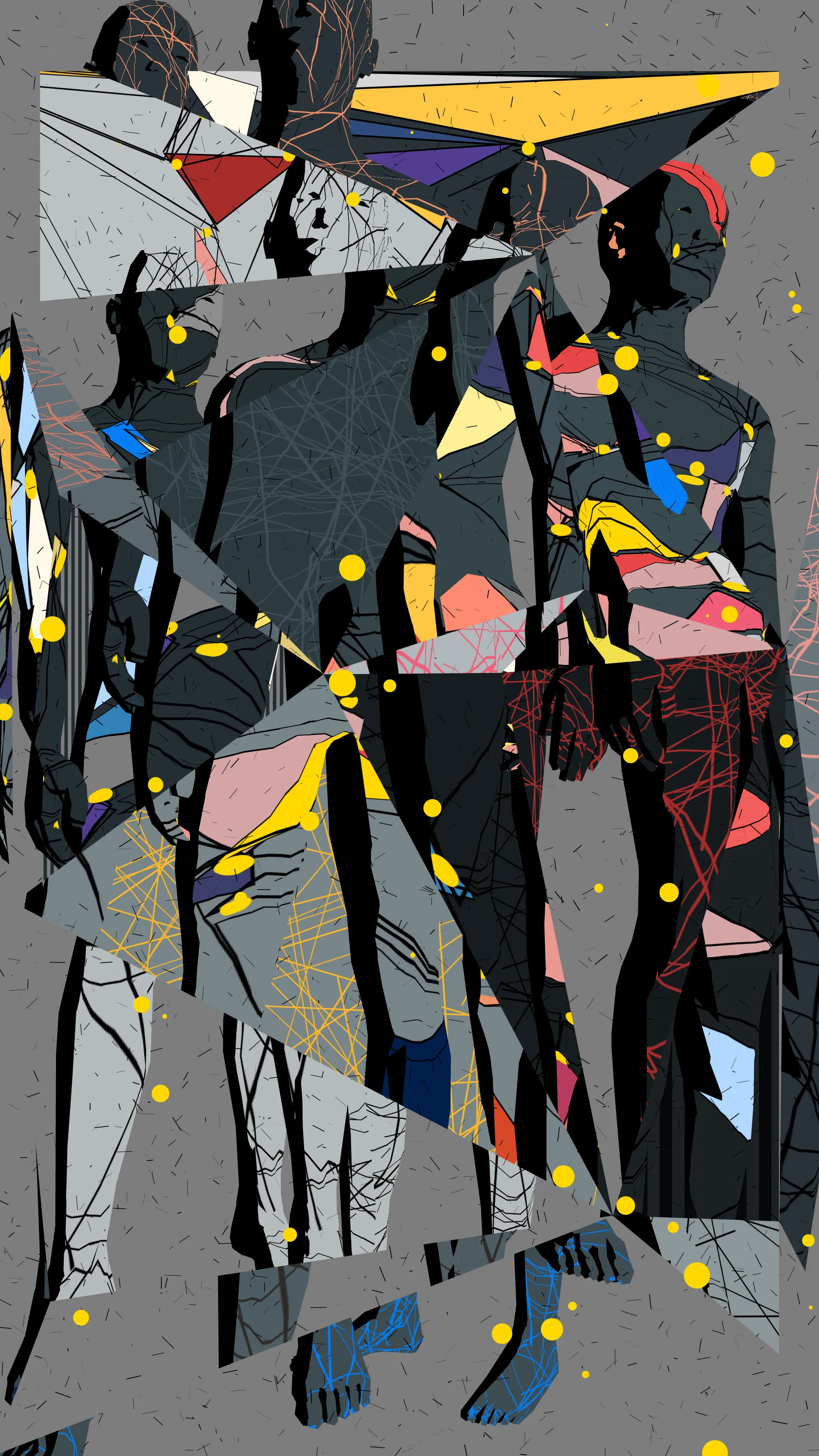 “En Mi Cuerpo” represents an integrated effort to explore and represent the human body through systems and algorithms. This project arises as a natural evolution of the artist’s last series “Forma y Orden” which focused on the concept of perception that we have with respect to the order of things and their representation in the tangible environment.

“En Mi Cuerpo” shifts the focus to human anatomy and explores how technology can deepen our understanding of this relationship. In this project, three-dimensional models composed of layers with solid colors and various textures are used. This exploration not only allows for a visual synthesis of the elements contained, but also represents a compilation and continuity of the work done over the last couple of years within Rodríguez García’s artistic practice.