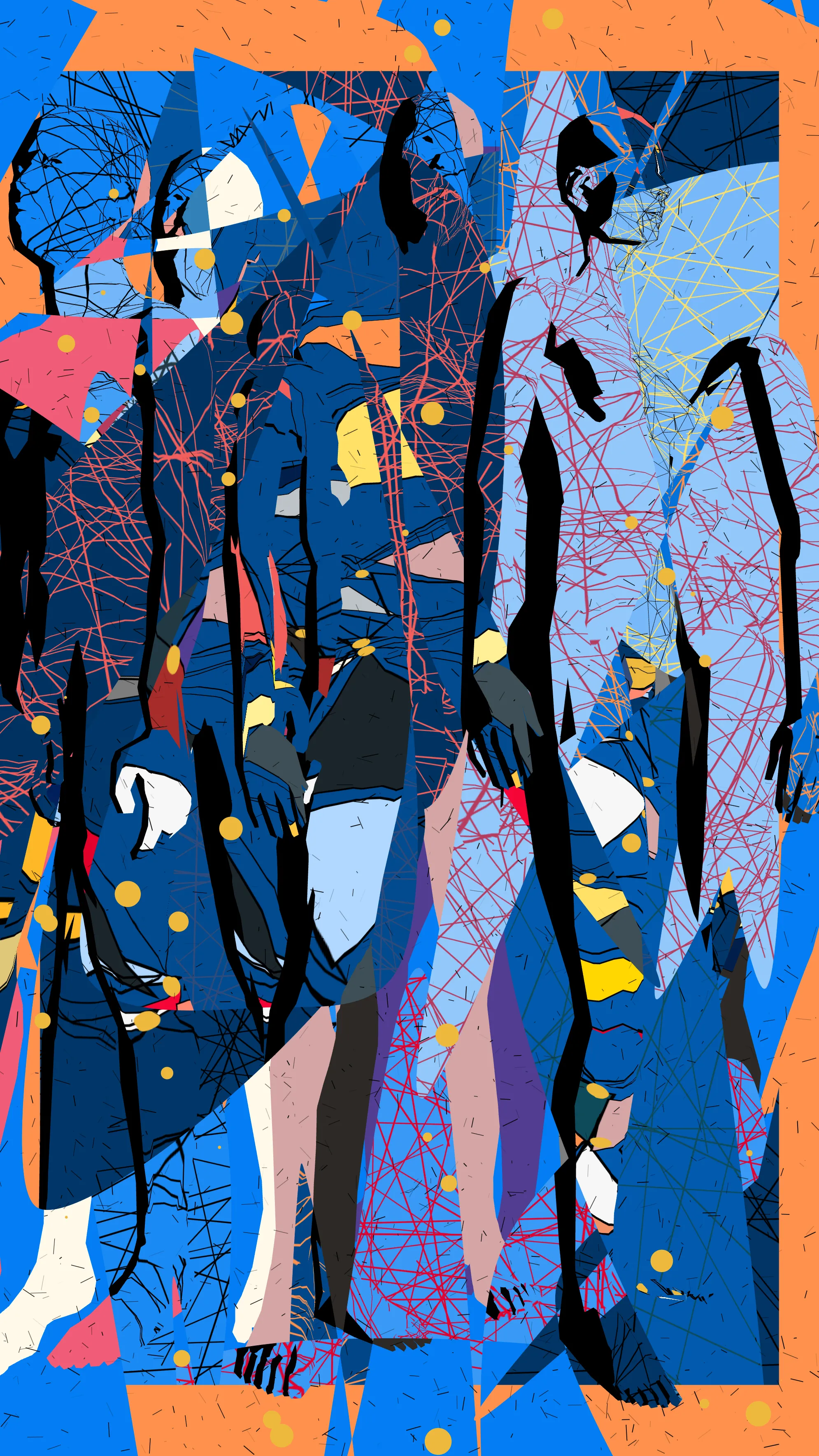 “En Mi Cuerpo” represents an integrated effort to explore and represent the human body through systems and algorithms. This project arises as a natural evolution of the artist’s last series “Forma y Orden” which focused on the concept of perception that we have with respect to the order of things and their representation in the tangible environment.

“En Mi Cuerpo” shifts the focus to human anatomy and explores how technology can deepen our understanding of this relationship. In this project, three-dimensional models composed of layers with solid colors and various textures are used. This exploration not only allows for a visual synthesis of the elements contained, but also represents a compilation and continuity of the work done over the last couple of years within Rodríguez García’s artistic practice.