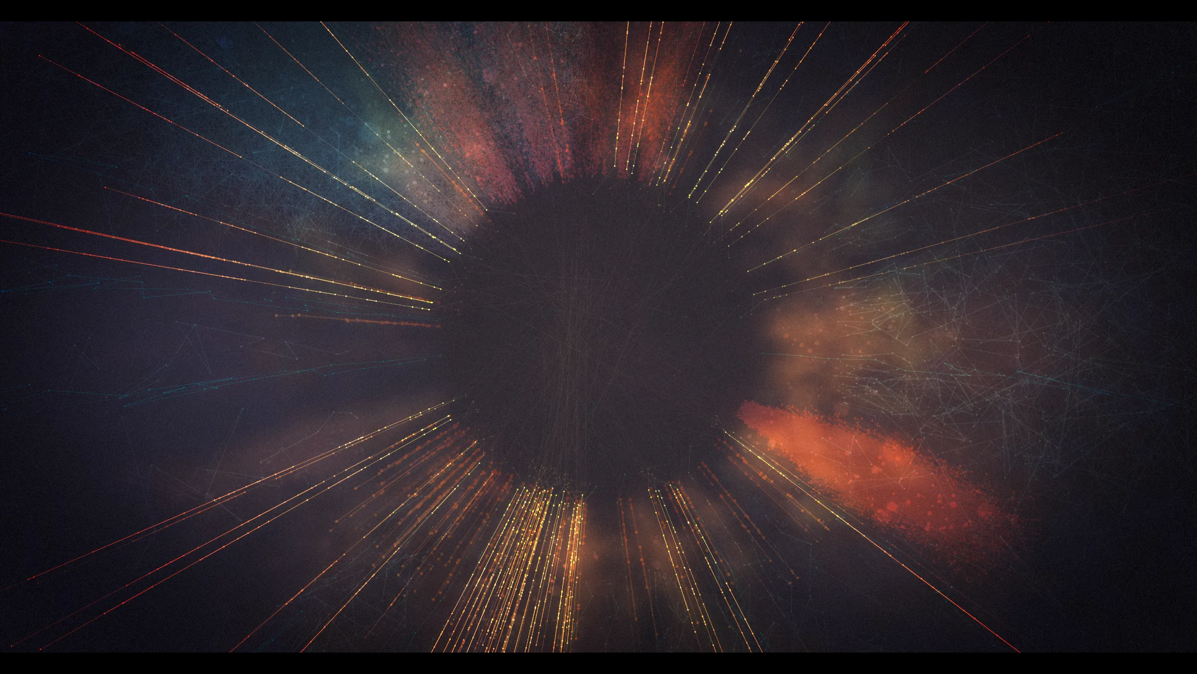 Monument depicts colossal cosmic events extending across time and space. Bold and powerful when viewed from a distance, each piece has an absorbing granular complexity when seen up close. Paying homage to film and cinematic processes, the project uses the characteristics of a camera lens to create and define the artistic form, and bokeh as the drawing primitive - a vibrant, light-based byproduct of a photographic lens. 

Monument is Tsukamoto’s most technically complex collection to date. Eight layers of generative form are composited with a set of visual effects including colour lookups, depth of field, lens-effects, film-grain and vignette, all of which are parametrically controlled by the generative process.

Presented in partnership with The Disruptive Gallery, Monument is a limited edition of 128 curated pieces.