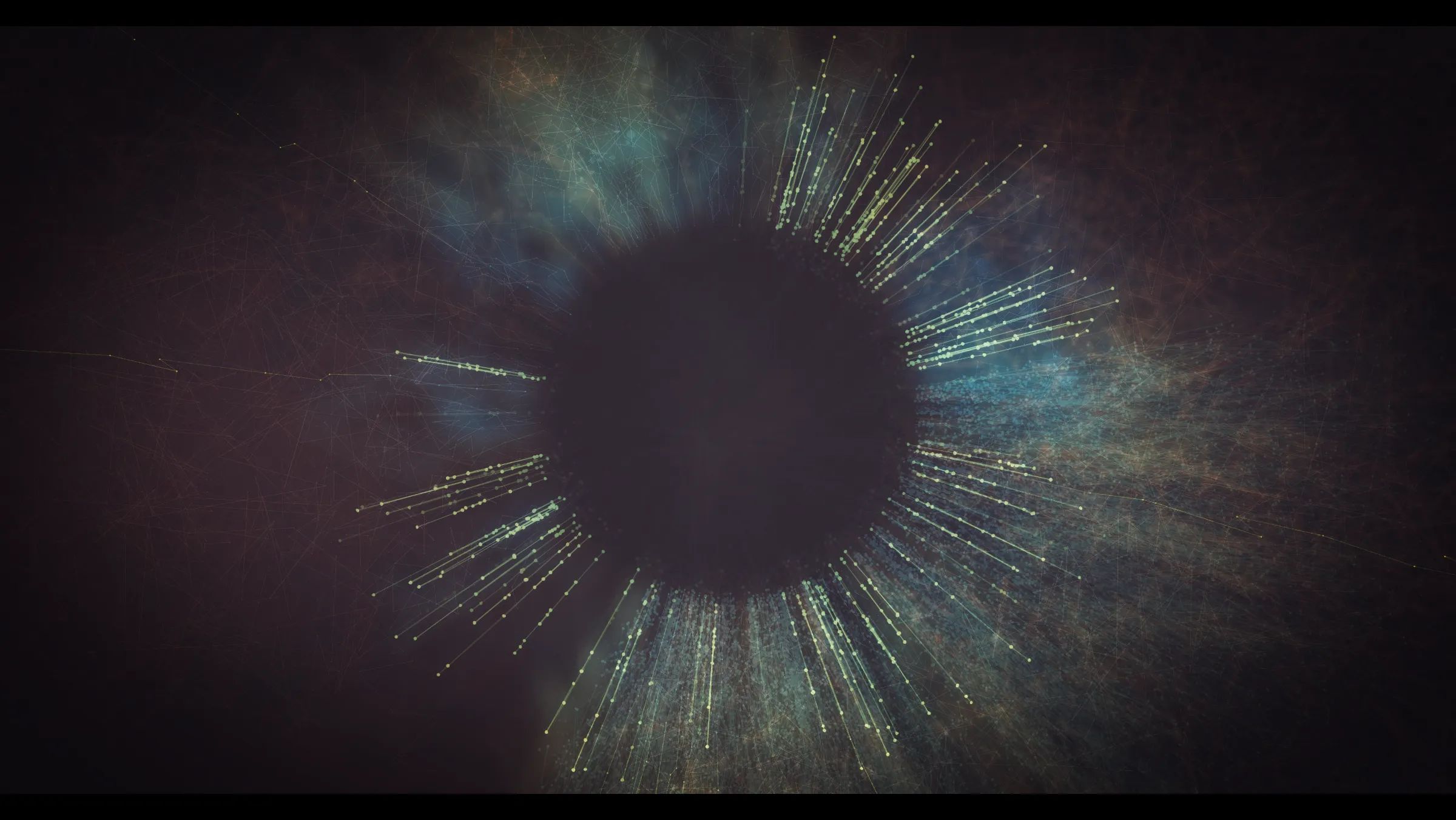 Monument depicts colossal cosmic events extending across time and space. Bold and powerful when viewed from a distance, each piece has an absorbing granular complexity when seen up close. Paying homage to film and cinematic processes, the project uses the characteristics of a camera lens to create and define the artistic form, and bokeh as the drawing primitive - a vibrant, light-based byproduct of a photographic lens. 

Monument is Tsukamoto’s most technically complex collection to date. Eight layers of generative form are composited with a set of visual effects including colour lookups, depth of field, lens-effects, film-grain and vignette, all of which are parametrically controlled by the generative process.

Presented in partnership with The Disruptive Gallery, Monument is a limited edition of 128 curated pieces.