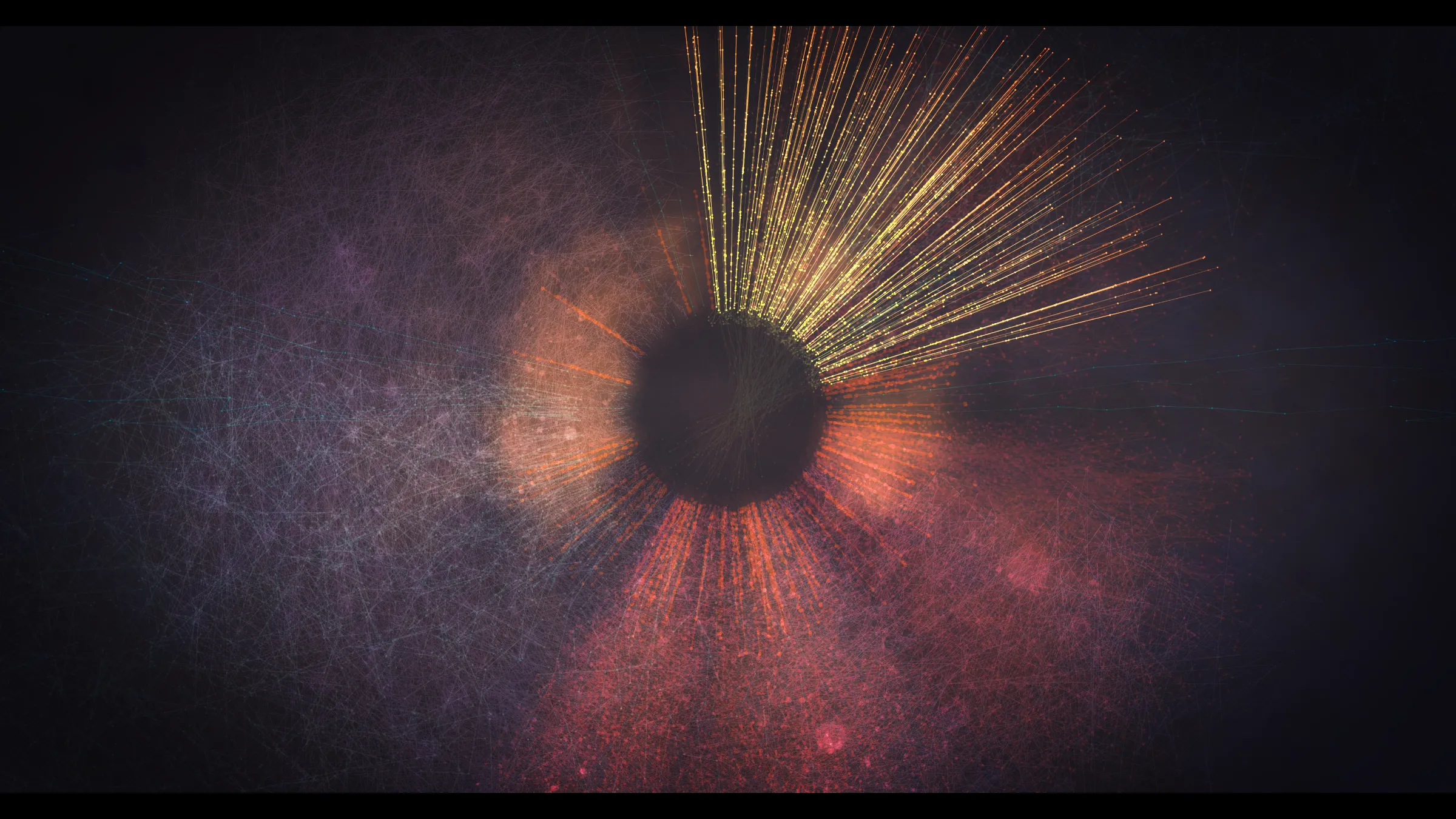Monument depicts colossal cosmic events extending across time and space. Bold and powerful when viewed from a distance, each piece has an absorbing granular complexity when seen up close. Paying homage to film and cinematic processes, the project uses the characteristics of a camera lens to create and define the artistic form, and bokeh as the drawing primitive - a vibrant, light-based byproduct of a photographic lens. 

Monument is Tsukamoto’s most technically complex collection to date. Eight layers of generative form are composited with a set of visual effects including colour lookups, depth of field, lens-effects, film-grain and vignette, all of which are parametrically controlled by the generative process.

Presented in partnership with The Disruptive Gallery, Monument is a limited edition of 128 curated pieces.