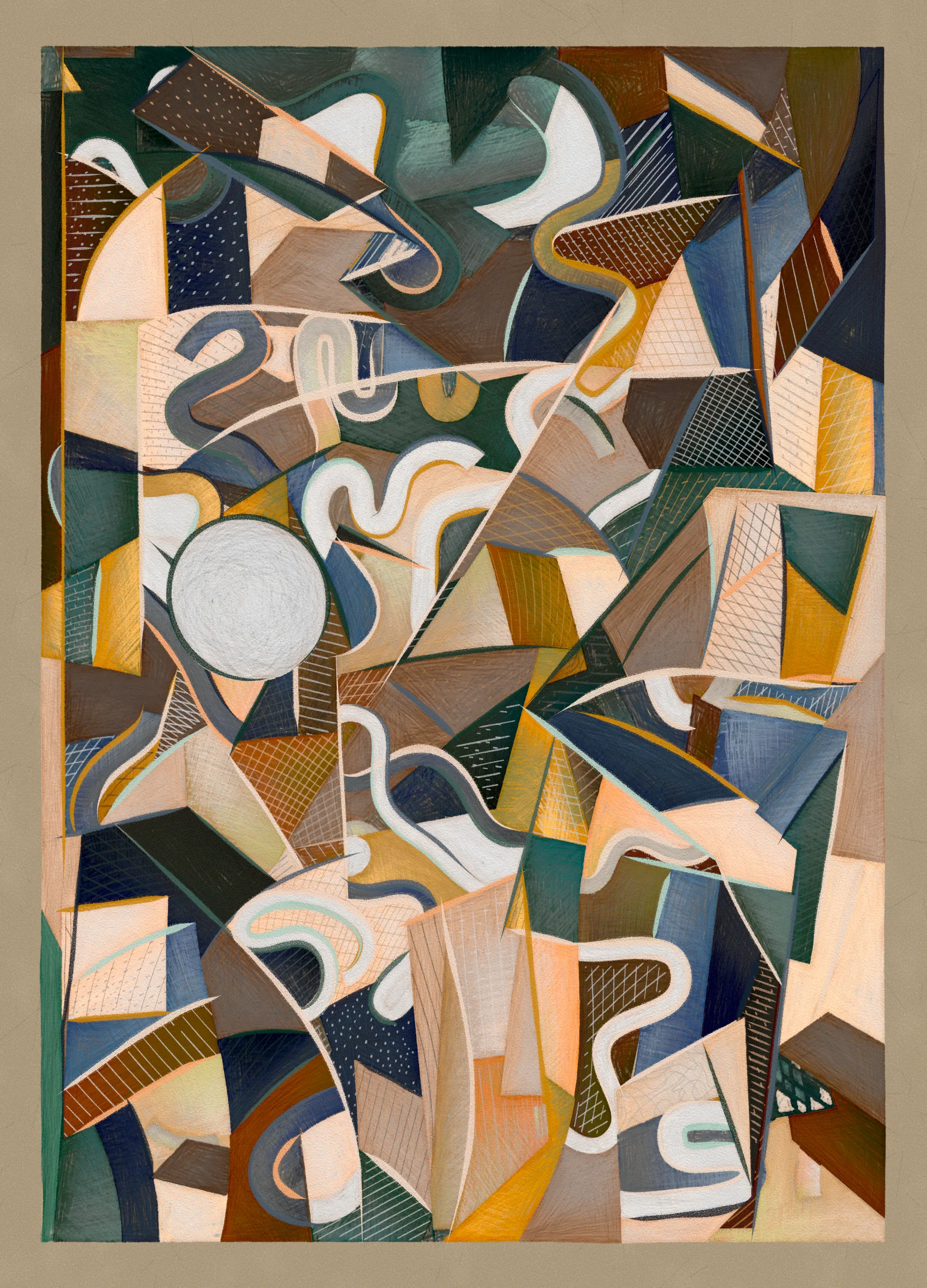 Materialistic is a generative series of 92 works exploring surface, texture, and the boundaries of digital materiality. The project draws a parallel between Cubism and early computer graphics, as both use simplified forms and structured systems to reinterpret reality. 

Deconstruction and reconstruction are at the core of this project. Each composition begins with precise construction lines and multiple viewpoints, then is reassembled algorithmically into geometric structures and fragmented planes. The interplay of movement, surface, and texture is directly created through the code.

This contract represents the 12 artist curated edition mints from the release. The associated physicals can be claimed via The Disruptive Gallery.