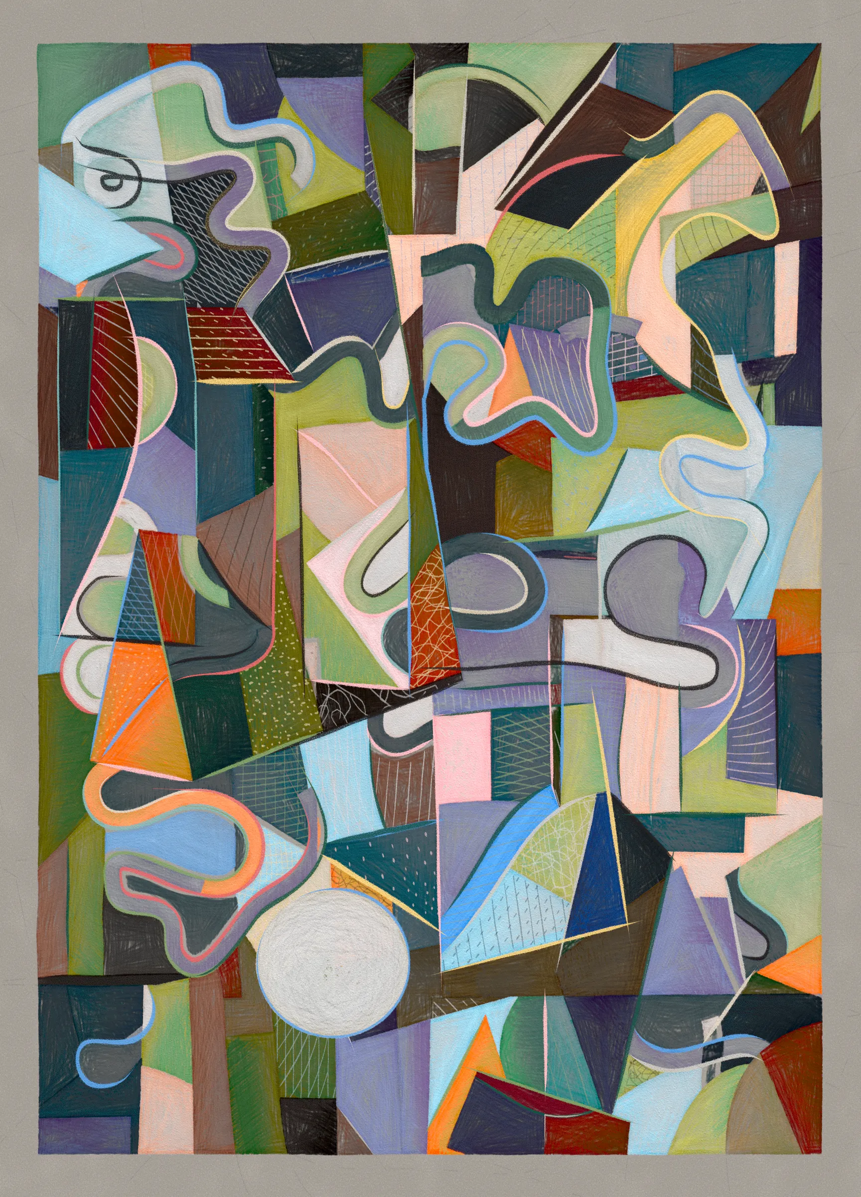 Materialistic is a generative series of 92 works exploring surface, texture, and the boundaries of digital materiality. The project draws a parallel between Cubism and early computer graphics, as both use simplified forms and structured systems to reinterpret reality. 

Deconstruction and reconstruction are at the core of this project. Each composition begins with precise construction lines and multiple viewpoints, then is reassembled algorithmically into geometric structures and fragmented planes. The interplay of movement, surface, and texture is directly created through the code.

This contract represents the 12 artist curated edition mints from the release. The associated physicals can be claimed via The Disruptive Gallery.