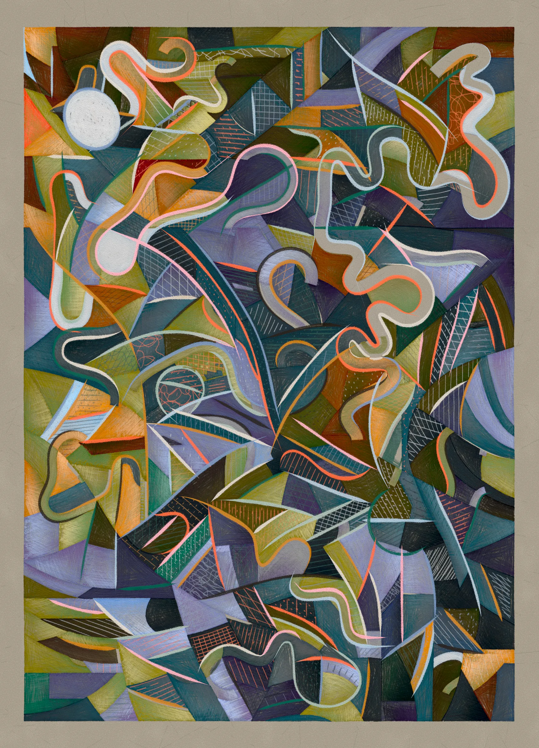 Materialistic is a generative series of 92 works exploring surface, texture, and the boundaries of digital materiality. The project draws a parallel between Cubism and early computer graphics, as both use simplified forms and structured systems to reinterpret reality. 

Deconstruction and reconstruction are at the core of this project. Each composition begins with precise construction lines and multiple viewpoints, then is reassembled algorithmically into geometric structures and fragmented planes. The interplay of movement, surface, and texture is directly created through the code.

This contract represents the 12 artist curated edition mints from the release. The associated physicals can be claimed via The Disruptive Gallery.