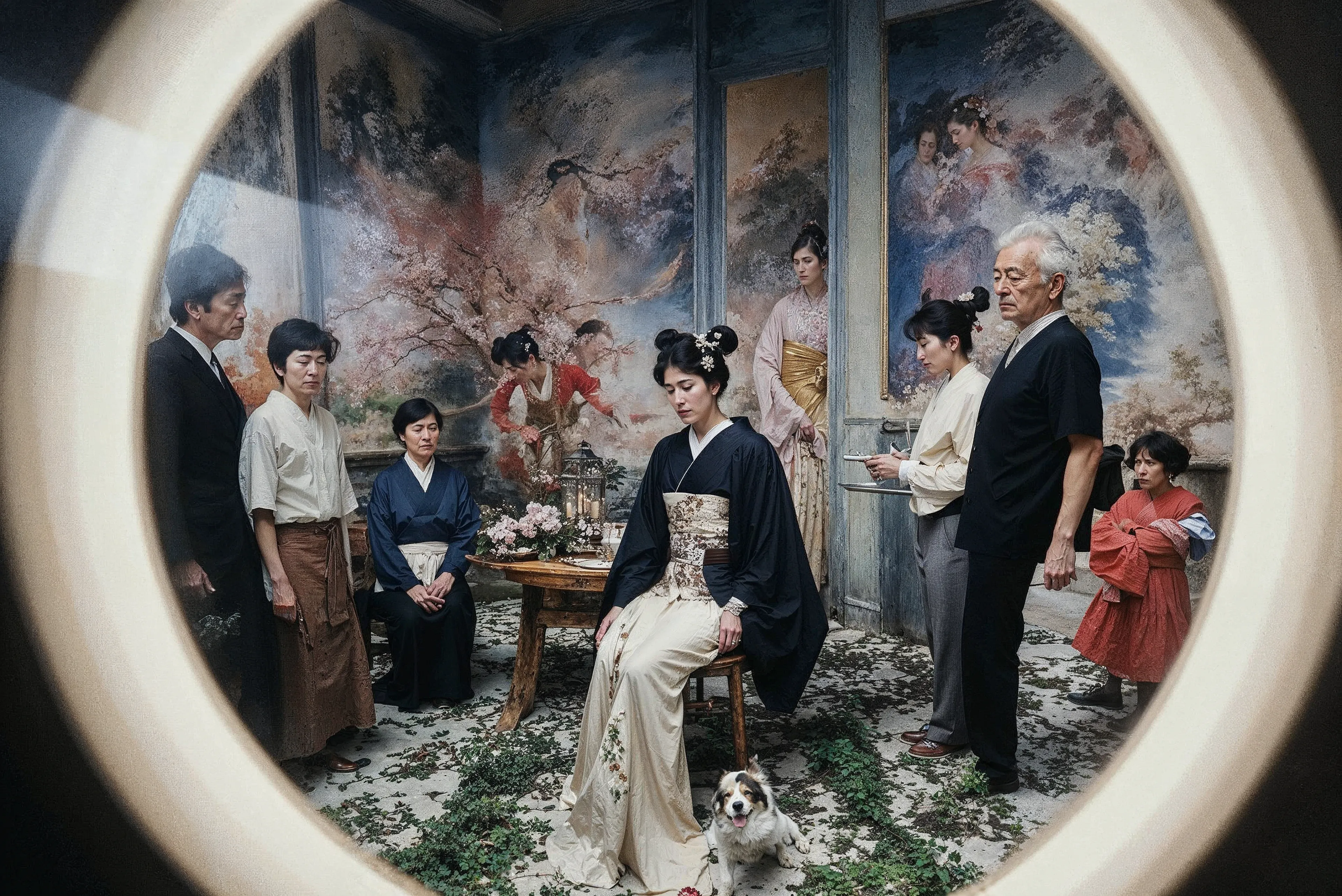 This self-portrait presents a "singular self" in contrast to the anonymity of the crowd. Yet, even this "one" can be easily divided and distributed through the gaze of others or by algorithms. The artist inscribes this paradox of being "singular, yet shared" onto her own image.

Here, the artist re-enacts the role of Motoko Kusanagi from Ghost in the Shell. This is not a mere costume imitation but an attempt to take on the identity of a cybernetic being through her own body. Kusano is simultaneously "herself" and a "vessel for a narrative" that traverses reality and fiction.

The "one" here refers not to a numerical unit but to "oneness"—a state where a single entity contains multiple properties, and where the many cohere into a whole. This self-portrait thus visualizes the coexistence of "one and many" in a contemporary context, revealing the fundamental structure of the self, in which the "one" is only constituted through its relationship with the "many."  
