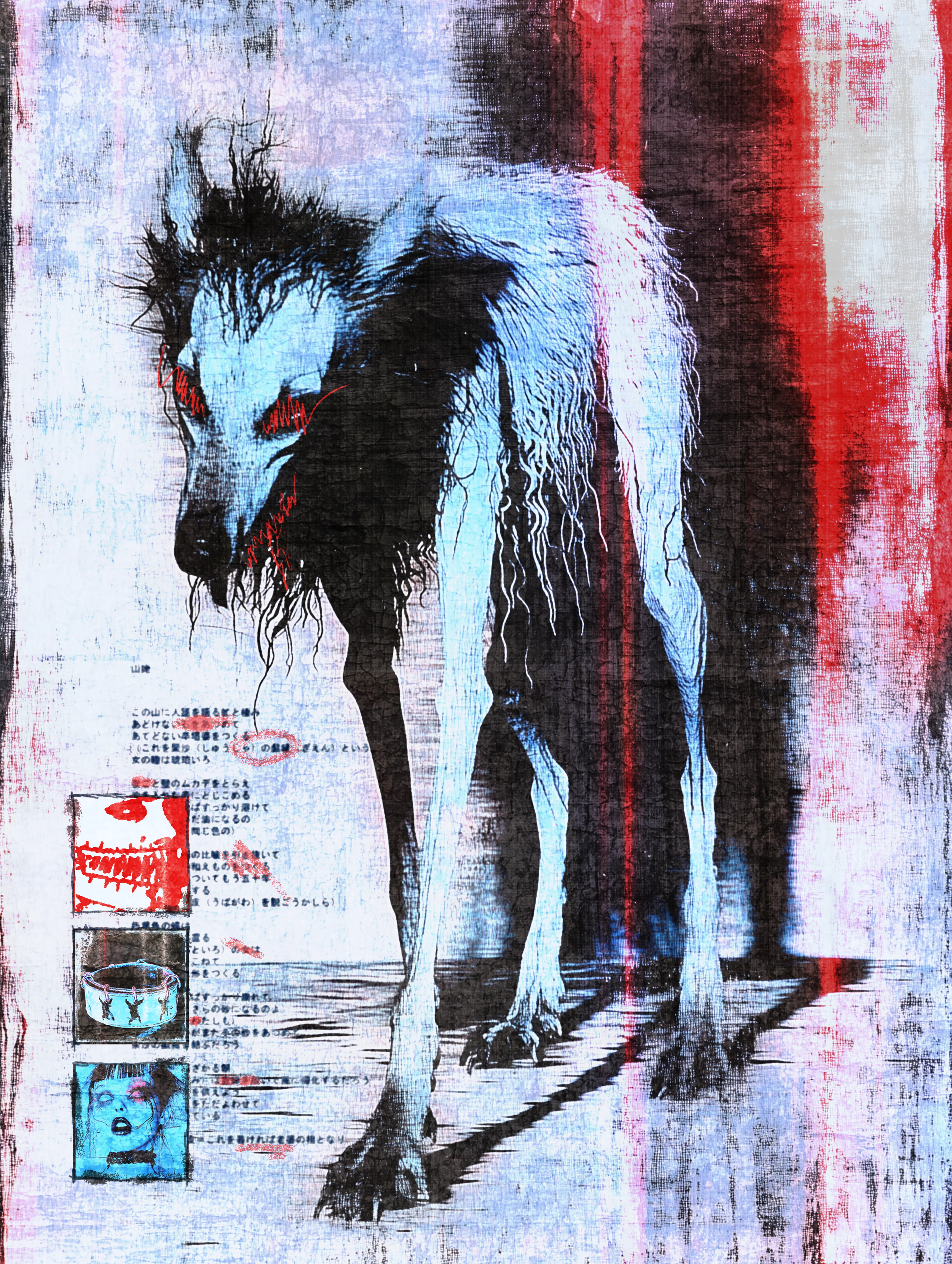 Crimson thirst ignites,
Stray dog prowls with silent eyes,
Blood sings once, then stills.

2024 by Desolatronica