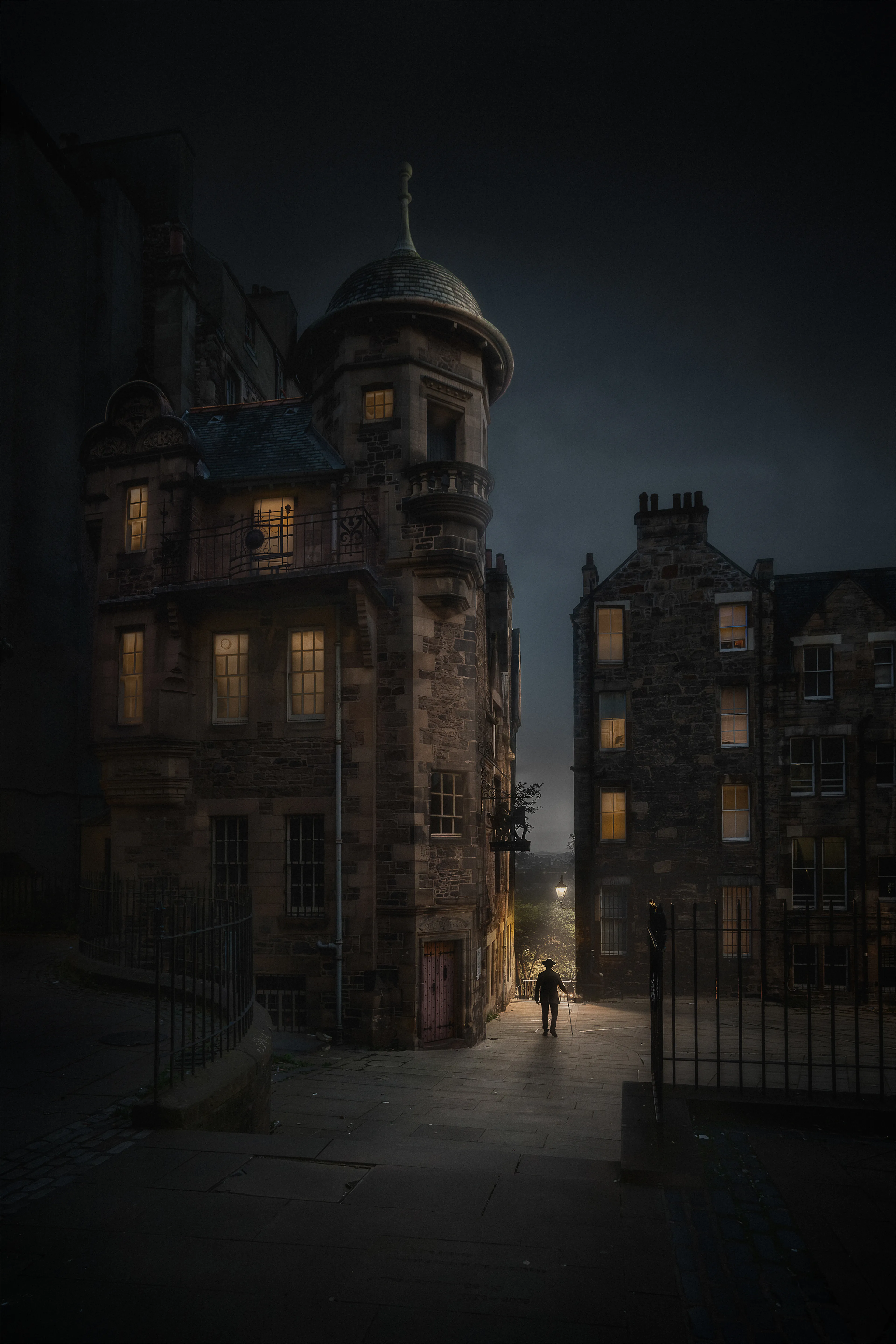 As night fell, the old man walked a path lit softly by the city’s glow. Memories, like distant echoes, flickered through his mind, each one a chapter in the novel of his life. With a faint smile playing on his lips, he closed his eyes to embrace the unknown beyond.
