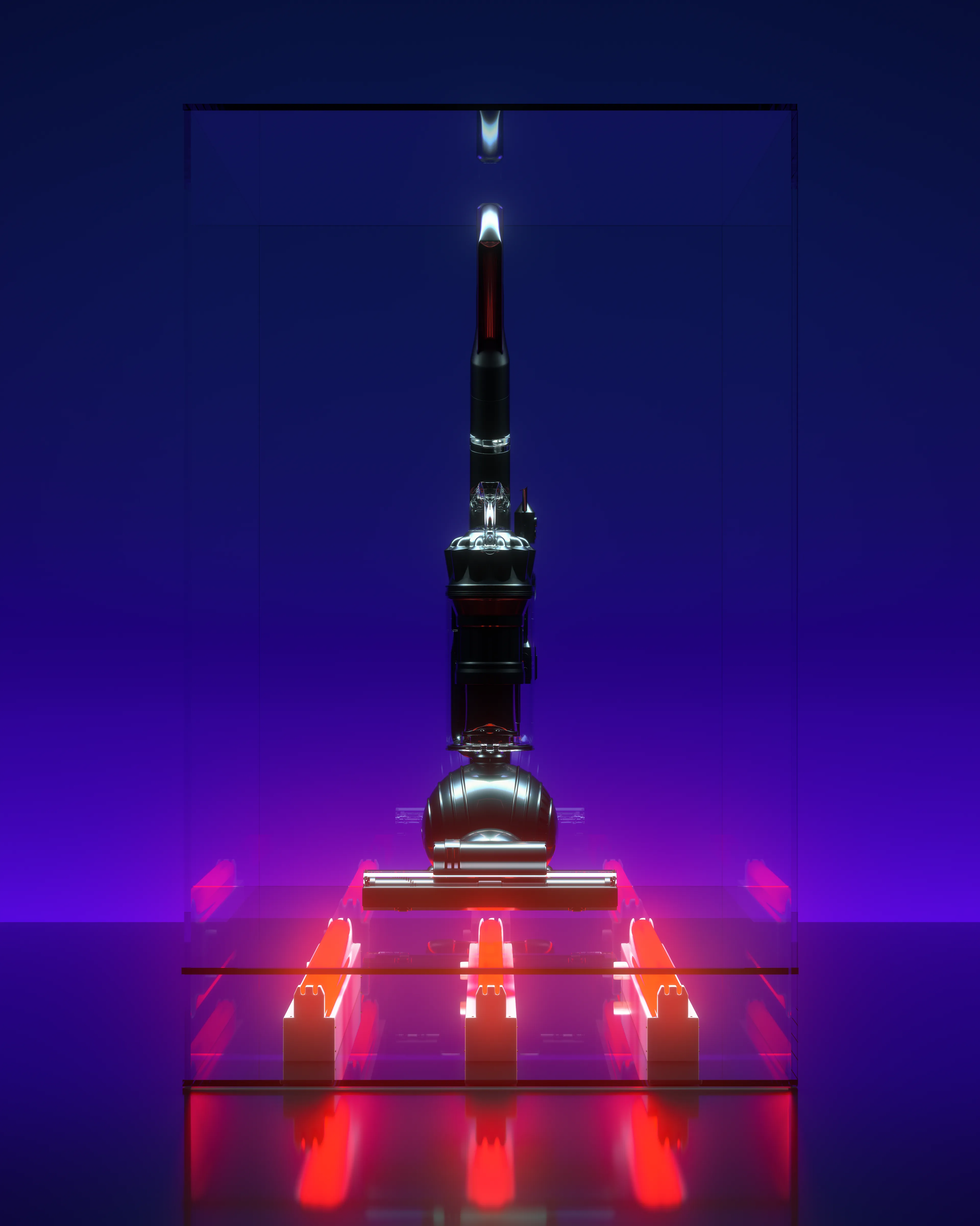 JIMMY 
OBSOLETE, 2021

Dyson Upright Vacuum Cleaner
 Acrylic, Fluorescent Lights

 15.59 x 13.39 x 41.93 in

View the thread: https://twitter.com/JIMMYEDGAR/status/1458097370026156032?s=20