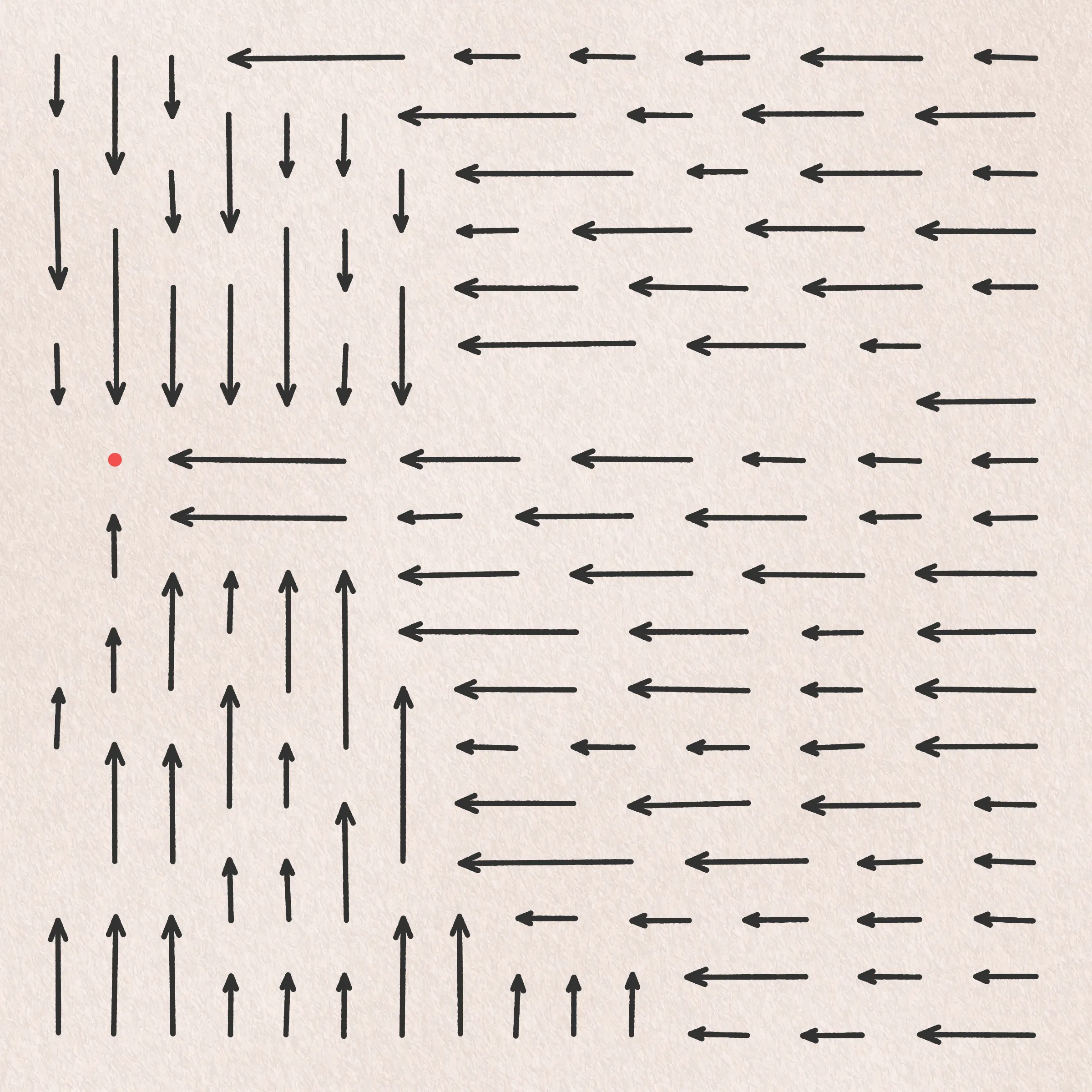 A simulation of me sketching 100 variations of the same idea. My focus and attention to detail wane with each successive drawing as boredom, frustration, and feelings of inevitability begin to sink in. By the end I find myself repeatedly asking: What's the point of it all?