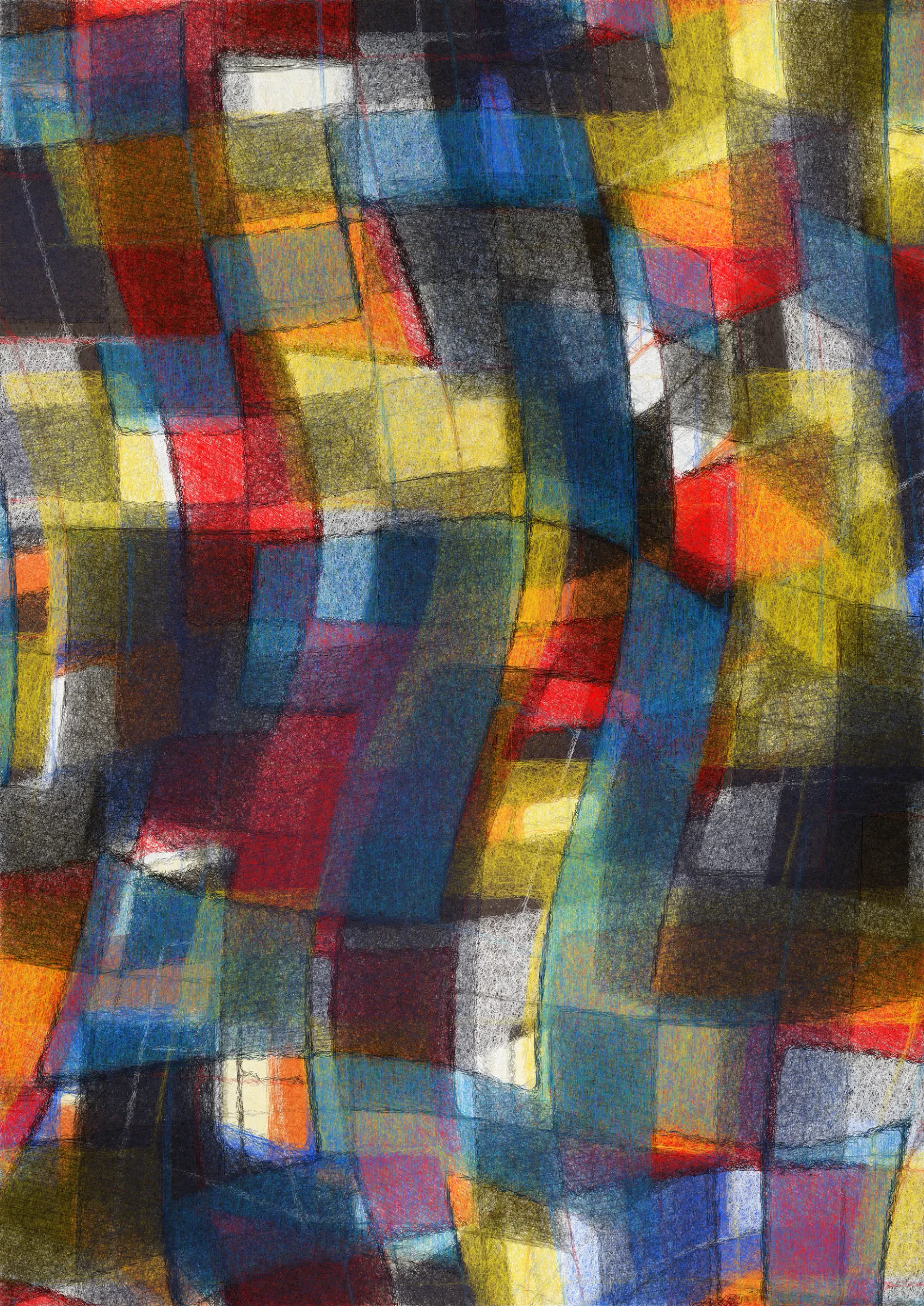 In 2022, as I was experiencing my first year as a father, I was often asking myself what impact I would have on my son, and how much my actions will be part of what will make him “him”. I started a slow introspection on the subject, and at the end of the year, I released “Foundations”, a series that focuses on the origins of our identity.

“Tout tracé” is the second act, and its direct continuity. 
In French, it means *“All mapped out”*, referring to the idea of an all planned future or *“a ready made path”.*

This series is the counterpoint of this vision. 

Life is full of surprises, good or bad, and each moment will have an impact on us, creating our set of experiences, many of them involuntary and embedded in our existence.
As humans, we are in constant evolution and therefore, on a quest of identity; of who we really are.
We are surrounded by expectations : from society, culture, religion, parents, friends, family… A list of rules that need to be followed and lived by; but, at the end of the day, I believe that only our choices matter.

Like “Foundations”, the composition of “Tout tracé” is grid based: full of boxes expected to be filled.
But this series is about growth, evolution, expression and re-definition. It’s about fighting against the structure in place, finding our own voice and re-shaping our reality.
It is finding its uniqueness and identity that will be revealed through the millions of lines drawing each artwork, technically signing the idea of “Tout tracé”, that comes with a double meaning: *“All drawn”*.


--
- **Press ‘S’** to export a still image.
- **Press ‘H’** to open a new tab of the artwork in HD (A3 format).

-- 

Opening one output in fullscreen or in live view will run an animation revealing the artwork.