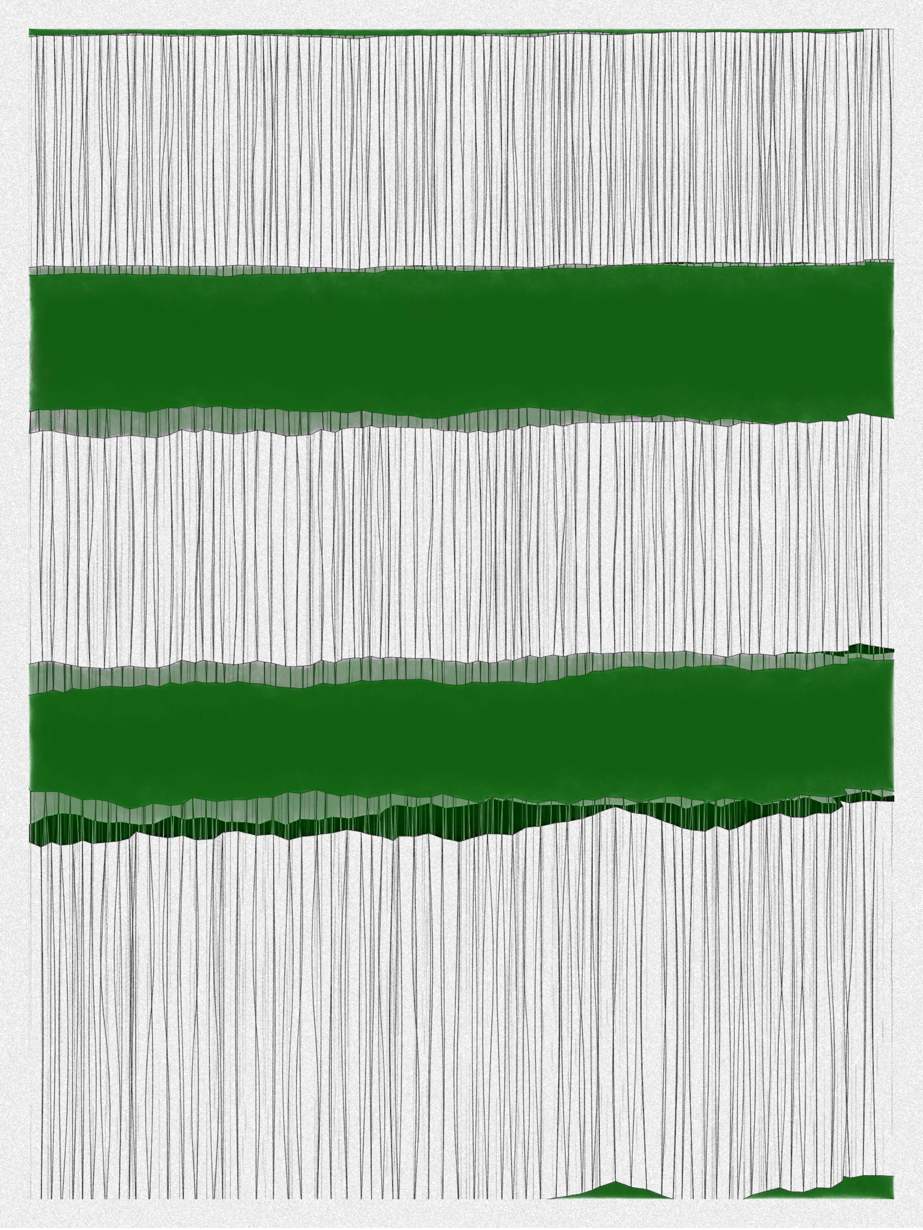 # Neural Sediments

## “Before objectivity, there was truth to nature; after the advent of objectivity came trained judgment”

Lorraine Daston, Peter Galison

Improving my decision-making process is how I would sum up my lifelong quest. Understanding yourself and the unlimited variables and actors surrounding us daily requires a radical yet utopian pursuit of objectivity.

A prerequisite to an objective observation is identifying and eliminating cognitive and observational biases.

My obsession with objectivity started as a sociology student; while studying epistemology of science and pondering the works of Emile Durkheim, Max Weber, and Karl Popper.

This quest never left me and has been a cornerstone of my artistic practice for 25 years.

“The map is not the territory” is a mainstream expression highlighting a potentially oversimplified version of reality. In this series called Neural Sediments, inspired by the works of Alberto Burri, František Kupka, and Swiss topography, I highlight the complexity of our brains and some of their biases.

Looking at one Neural Sediment will deliver you a first broad impression; however, looking at it for a longer time will yield a never-ending and much more nuanced and delicate observation. Like Alberto Burri’s Cracks series, some things not obvious to the eye become real over time. Each Neural Sediment opens itself to the viewer in a unique way. The more you look at it, the more you can decipher it. 

Like Swiss alpine glacier sediments, this material appears only after a certain amount of time and a decent amount of gravity. Burri used a special technique to envision time with cracked canvas; František Kupka, in his Katedrála painting, opens the fourth dimension by looking at the vertical lines of the glass window.

In the Neural Sediments series, I used both as an inspiration to push the viewer’s eye to search for more details and a deeper perspective.

Choosing color palettes for a long-form generative art collection is as demanding as solving technical algorithmic challenges. 

The color palettes I create result from a process I've built into my practice over time. Each palette comes from my own algorithmic selection trained on classical masterpieces.

After this first selection, each set of colors used in a Neural Sediment is re-arranged to be linked with endangered ecosystems such as dark blue waters, peach salmons, rare botanic species, or volcanos.

Like Josef Albers, who highlighted the instability and deceptiveness of colors, my color sets are here to reinforce the question of objectivity in the art world and life in general.

Looking at its overall structure, each Neural Sediment evokes a brutalist architecture. 

Prioritizing function over form, each Neural Sediment aims to be used as a tool to rediscover oneself, free from the cognitive constraints we put on ourselves and the world around us.

PS: From a technical point of view, Neural Sediments require some heavy calculations, considering the very large number of intersections to compute prior to rendering.

PPS: Pressing the letter “i” on your keyboard will generate a high resolution export for a large scale and print friendly format.