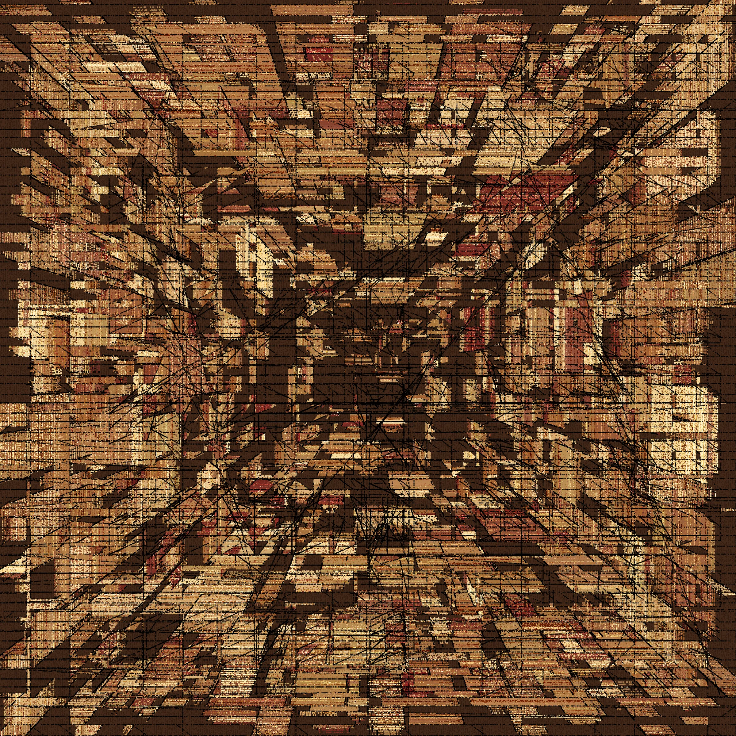 Structures is an abstract generative art project drawn entirely with dots.

About project development:

*In generative art, I like to experiment and test sometimes improbable things (which was the case for this project).*

*Structures is a very special project that was born from this experimentation, in this case, the merger of two discrete projects I was working on.*

*When I was working on the first version of Structures, even after a long development I was not completely satisfied with the result, and ended up putting the project aside to try to find a way to finish sometime in the future.*

*I then started another, more abstract, project (with various shapes, triangles, circles, grids of rectangles, etc.), that really had nothing obvious in common with Structures. But, ultimately, this project too, alone, was not enough.*

*And then one day I wondered how these projects might inform each other, and worked to make Structures more abstract. I honestly had no expectations of success, but nevertheless worked to merge the codes of the discrete projects just to see what it would yield.*

*I was pleasantly surprised by the result, and then continued to iterate this new hybrid version until finally arriving with what you see here.*

Each variation generated by Structures is drawn using only dots. It is the complex algorithm of the project that determines the position, size, color, etc. of each dot through approximately 1,500,000 to 40,000,000 random decisions based on the hash of the mint and draws approximately 350,000 to 10,000,000 dots based on these random decisions.

In live mode:
- click during the animation = animation pause
- click at the end of the animation = display of the number of dots drawn

Made with ❤️, code and p5js.