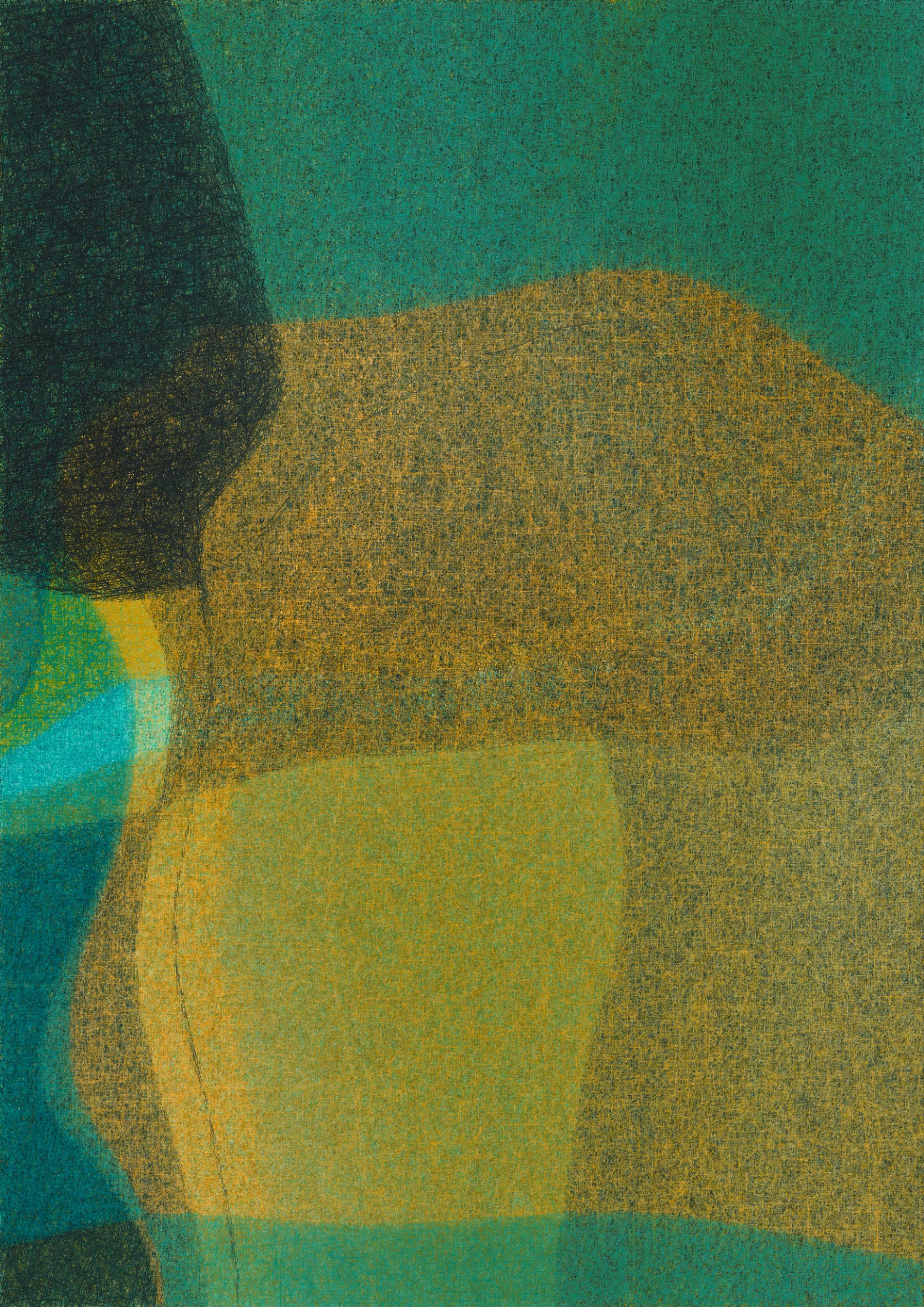 In 2022, as I was experiencing my first year as a father, I was often asking myself what impact I would have on my son, and how much my actions will be part of what will make him “him”. I started a slow introspection on the subject, and at the end of the year, I released “Foundations”, a series that focuses on the origins of our identity.

“Tout tracé” is the second act, and its direct continuity. 
In French, it means *“All mapped out”*, referring to the idea of an all planned future or *“a ready made path”.*

This series is the counterpoint of this vision. 

Life is full of surprises, good or bad, and each moment will have an impact on us, creating our set of experiences, many of them involuntary and embedded in our existence.
As humans, we are in constant evolution and therefore, on a quest of identity; of who we really are.
We are surrounded by expectations : from society, culture, religion, parents, friends, family… A list of rules that need to be followed and lived by; but, at the end of the day, I believe that only our choices matter.

Like “Foundations”, the composition of “Tout tracé” is grid based: full of boxes expected to be filled.
But this series is about growth, evolution, expression and re-definition. It’s about fighting against the structure in place, finding our own voice and re-shaping our reality.
It is finding its uniqueness and identity that will be revealed through the millions of lines drawing each artwork, technically signing the idea of “Tout tracé”, that comes with a double meaning: *“All drawn”*.


--
- **Press ‘S’** to export a still image.
- **Press ‘H’** to open a new tab of the artwork in HD (A3 format).

-- 

Opening one output in fullscreen or in live view will run an animation revealing the artwork.