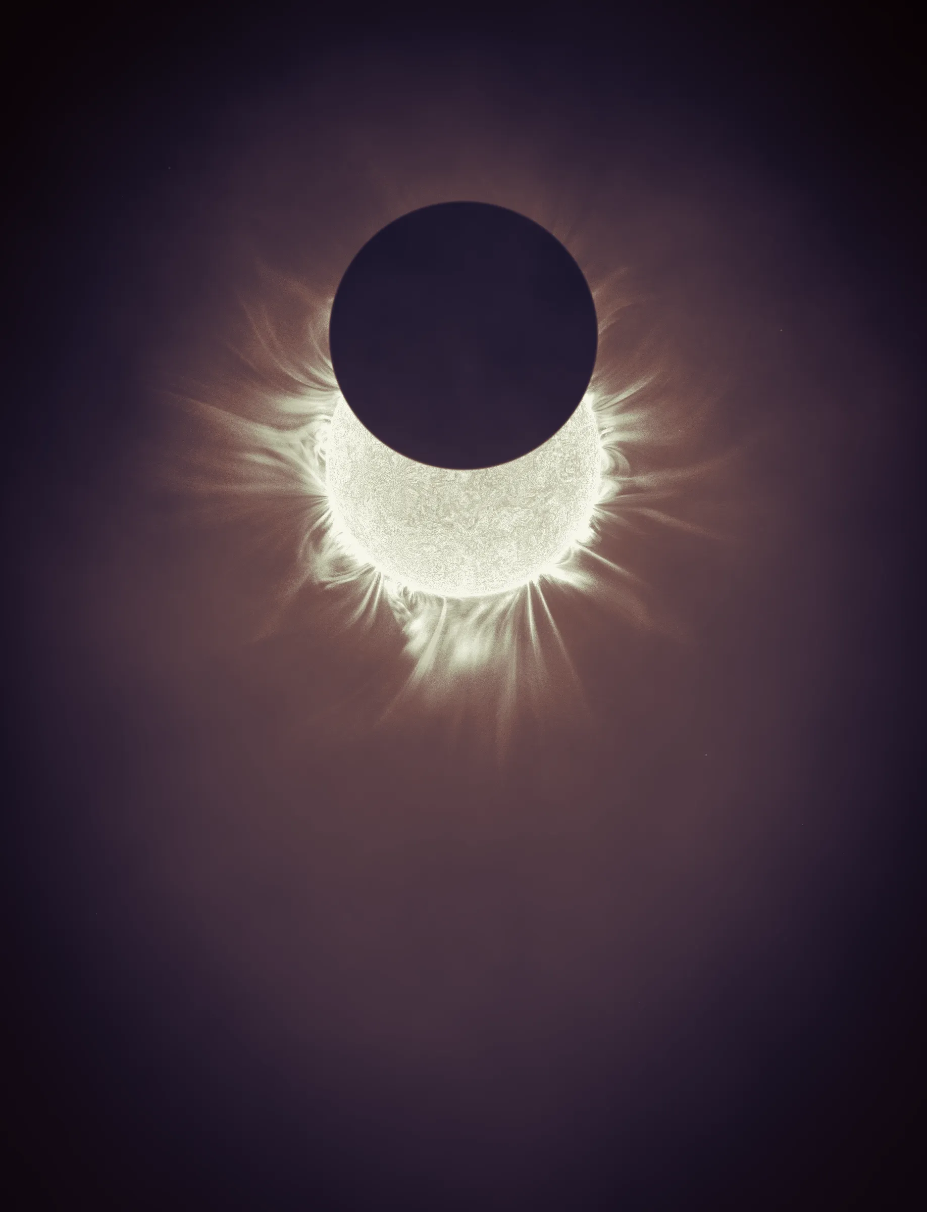 Solar Transits is a procedural exploration of the origins of astrophotography. Each image in this series depicts a randomly generated astronomical event but viewed through the lens of mid-to-late 19th century image capture techniques. The collection features a variety of rare alignments of stars, planets and moons, and are rendered in the spirit of the daguerreotype.

In June of 2012, I took a trip to Minneapolis to speak at the Eyeo Festival. Venus was going to transit while I was there. I was curious. I had not seen a transit before. At 5:09 pm on June 5th, a nearly imperceptible black circle began its march across the sun. Were it not a predicted mathematical certainty, it is doubtful anyone would have noticed. For six minutes, the light from the sun was 0.087% dimmer.

It is a significant thing to see an object silhouetted against the sun. We are so accustom to seeing our perfect circle of pure light that we can't help but to celebrate the occasions where something blocks the view. I still feel a little more excitement when a slight shadow shoots across the landscape on a cloudless day, the source being an extremely rare transit of a commercial jet liner.

Exponentially more rare is the planetary transit. When Venus hangs on the horizon, glowing against the night sky, it is all too easy to think it another star. Only when it is viewed in silhouette can its position in our universe be fully appreciated: orbitally locked like us, and forever drawing it's path around the sun. That tiny black circle effected me in a big way. The scale of the cosmos shifted into perspective. That doesn’t happen often. I was incredibly moved. It was an experience I will never forget. This project is an homage to that strange once-in-a-lifetime event.

As it turns out, I was very lucky to have seen it at all. In the time since my birth in 1972, a Venus transit has only happened twice. The 1st time was in 2004 but I lived in a part of the world where it was not visible. The 2nd time was in 2012. Unless I live to be 145 years old, there won’t be a 3rd time. There are a couple silver linings: the Great American solar eclipse is on April 8 2024, and Mercury will transit in 2032.

The first 10 sales will have the option to purchase their output in the form of a framed daguerreotype.