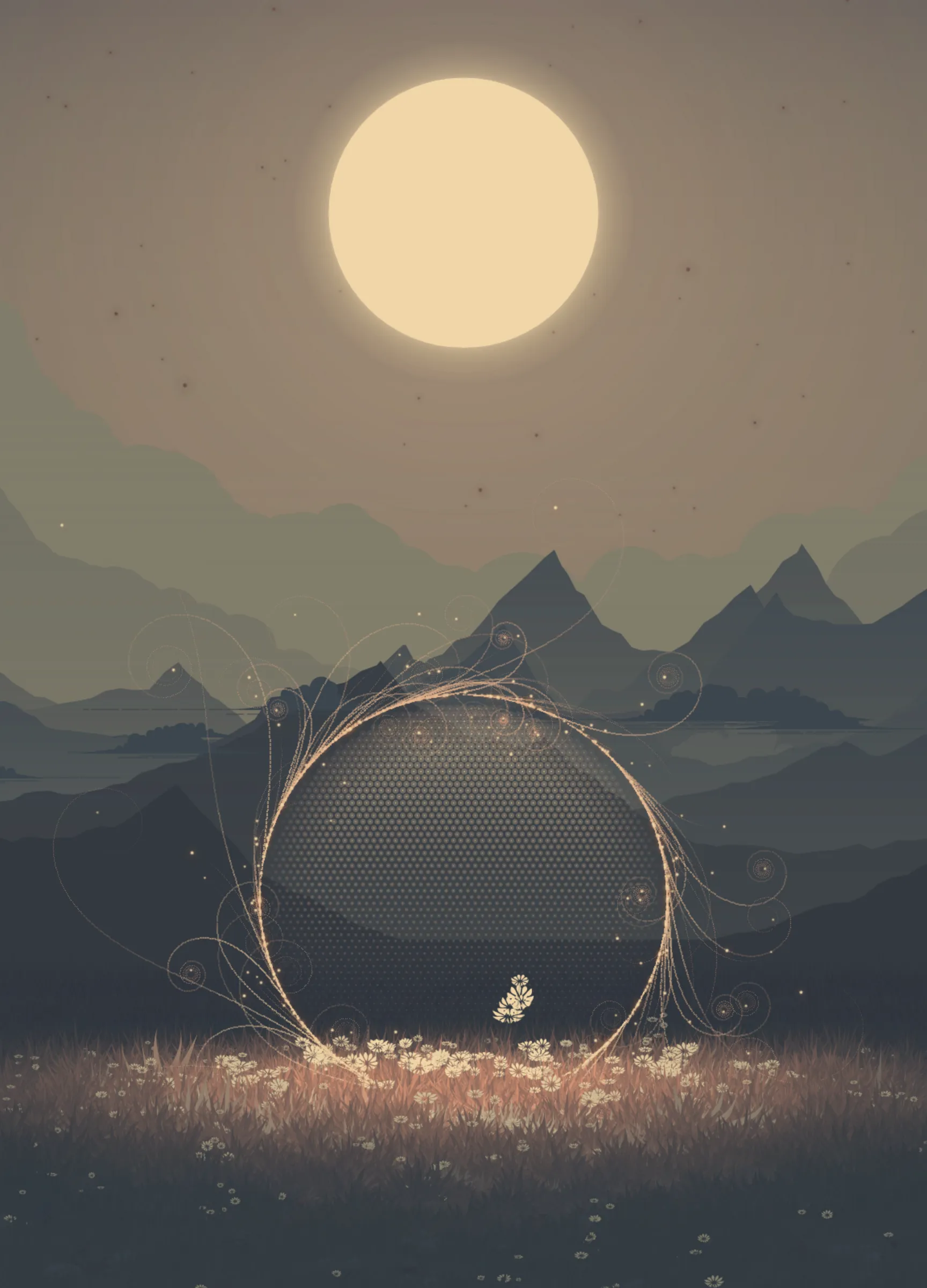 Recollection is released as part of reGEN, a special charitable auction of generative art to raise funds for Cure Alzheimer’s Fund, curated by Alex Estorick and Foteini Valeonti in collaboration with The Giving Block. 


It is curious how our memories can mislead. I vividly recall a childhood trek up Mt. Fuji with my parents through a foggy bamboo forest, and the image of my dad buying a walking stick from an older vendor. But as my mom later clarified, the adventure actually took place in a Tokyo park –– I’ve never even visited Fuji-san. Contemplating this blend of the real and the imagined has led me to create generative vistas whose clarity is eroded by the passing of time.


The landscapes in Recollection are understated and familiar: rolling hills, distant mountains, and sporadic clusters of trees or forests. There is a path through grass and stone –– sometimes clear but, at other times, overgrown and obscure. Many of these paths culminate at a portal, its purpose enigmatic. It is pure mystery, both inviting and unsettling. It is an obscuring void, a memory half-recalled.

Recollection is a meditation on the mysteries of the mind, and a tribute to the quest for understanding. It stands not only as a beacon of hope for those grappling with the disintegration of memory, but also a testament to the enduring pursuit of clarity in the midst of obscurity. While some details may fade with time, the essence — the emotions, the lessons, the significance — has the potential to regenerate through reflection, conversation, and creative expression.


Recollection is part of the reGEN initiative for Alzheimer’s research. For many, this cause is deeply personal and, I believe, it is no exaggeration to say that almost everyone has witnessed the effects of Alzheimer’s, be it within their own family or through friends. This project not only creates funding but also plays a pivotal role in amplifying awareness about Alzheimer’s disease. The opportunity to merge the joy of artistic expression with a mission that has tangible, real-world implications is profoundly inspiring.