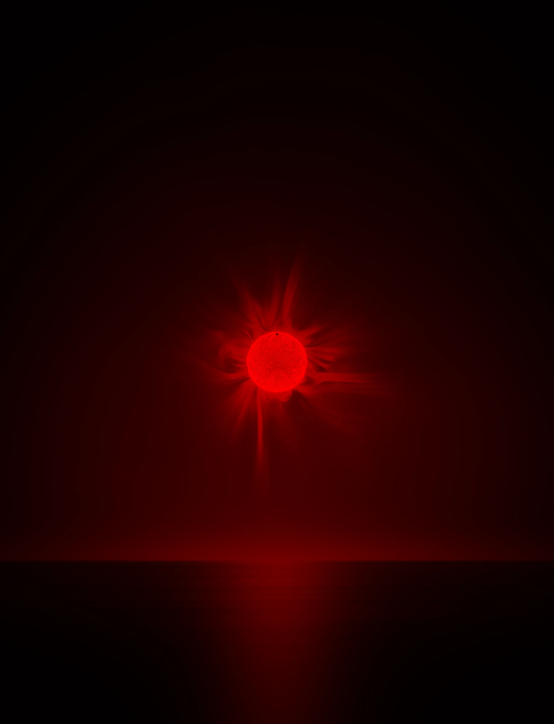 Solar Transits is a procedural exploration of the origins of astrophotography. Each image in this series depicts a randomly generated astronomical event but viewed through the lens of mid-to-late 19th century image capture techniques. The collection features a variety of rare alignments of stars, planets and moons, and are rendered in the spirit of the daguerreotype.

In June of 2012, I took a trip to Minneapolis to speak at the Eyeo Festival. Venus was going to transit while I was there. I was curious. I had not seen a transit before. At 5:09 pm on June 5th, a nearly imperceptible black circle began its march across the sun. Were it not a predicted mathematical certainty, it is doubtful anyone would have noticed. For six minutes, the light from the sun was 0.087% dimmer.

It is a significant thing to see an object silhouetted against the sun. We are so accustom to seeing our perfect circle of pure light that we can't help but to celebrate the occasions where something blocks the view. I still feel a little more excitement when a slight shadow shoots across the landscape on a cloudless day, the source being an extremely rare transit of a commercial jet liner.

Exponentially more rare is the planetary transit. When Venus hangs on the horizon, glowing against the night sky, it is all too easy to think it another star. Only when it is viewed in silhouette can its position in our universe be fully appreciated: orbitally locked like us, and forever drawing it's path around the sun. That tiny black circle effected me in a big way. The scale of the cosmos shifted into perspective. That doesn’t happen often. I was incredibly moved. It was an experience I will never forget. This project is an homage to that strange once-in-a-lifetime event.

As it turns out, I was very lucky to have seen it at all. In the time since my birth in 1972, a Venus transit has only happened twice. The 1st time was in 2004 but I lived in a part of the world where it was not visible. The 2nd time was in 2012. Unless I live to be 145 years old, there won’t be a 3rd time. There are a couple silver linings: the Great American solar eclipse is on April 8 2024, and Mercury will transit in 2032.

The first 10 sales will have the option to purchase their output in the form of a framed daguerreotype.