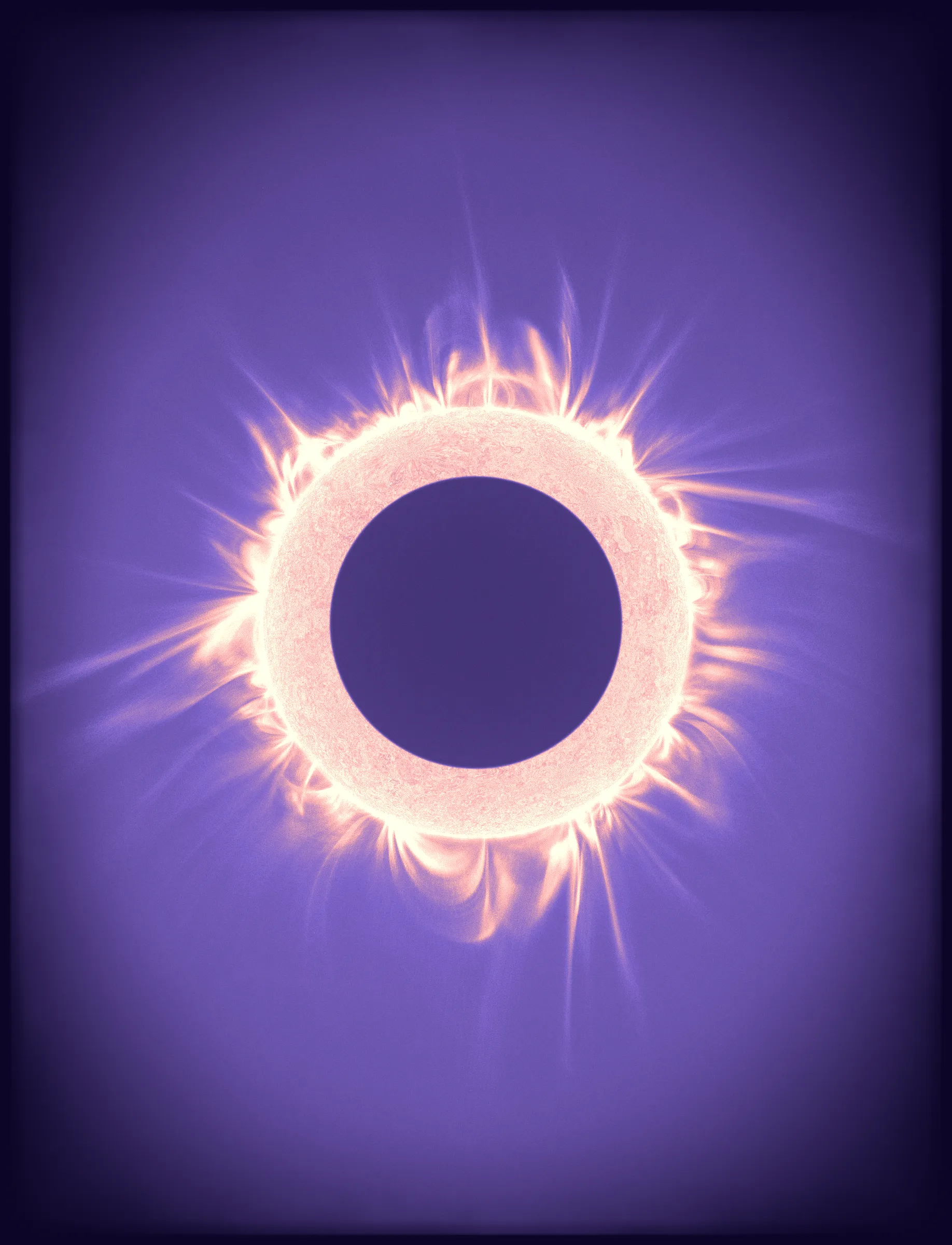 Solar Transits is a procedural exploration of the origins of astrophotography. Each image in this series depicts a randomly generated astronomical event but viewed through the lens of mid-to-late 19th century image capture techniques. The collection features a variety of rare alignments of stars, planets and moons, and are rendered in the spirit of the daguerreotype.

In June of 2012, I took a trip to Minneapolis to speak at the Eyeo Festival. Venus was going to transit while I was there. I was curious. I had not seen a transit before. At 5:09 pm on June 5th, a nearly imperceptible black circle began its march across the sun. Were it not a predicted mathematical certainty, it is doubtful anyone would have noticed. For six minutes, the light from the sun was 0.087% dimmer.

It is a significant thing to see an object silhouetted against the sun. We are so accustom to seeing our perfect circle of pure light that we can't help but to celebrate the occasions where something blocks the view. I still feel a little more excitement when a slight shadow shoots across the landscape on a cloudless day, the source being an extremely rare transit of a commercial jet liner.

Exponentially more rare is the planetary transit. When Venus hangs on the horizon, glowing against the night sky, it is all too easy to think it another star. Only when it is viewed in silhouette can its position in our universe be fully appreciated: orbitally locked like us, and forever drawing it's path around the sun. That tiny black circle effected me in a big way. The scale of the cosmos shifted into perspective. That doesn’t happen often. I was incredibly moved. It was an experience I will never forget. This project is an homage to that strange once-in-a-lifetime event.

As it turns out, I was very lucky to have seen it at all. In the time since my birth in 1972, a Venus transit has only happened twice. The 1st time was in 2004 but I lived in a part of the world where it was not visible. The 2nd time was in 2012. Unless I live to be 145 years old, there won’t be a 3rd time. There are a couple silver linings: the Great American solar eclipse is on April 8 2024, and Mercury will transit in 2032.

The first 10 sales will have the option to purchase their output in the form of a framed daguerreotype.