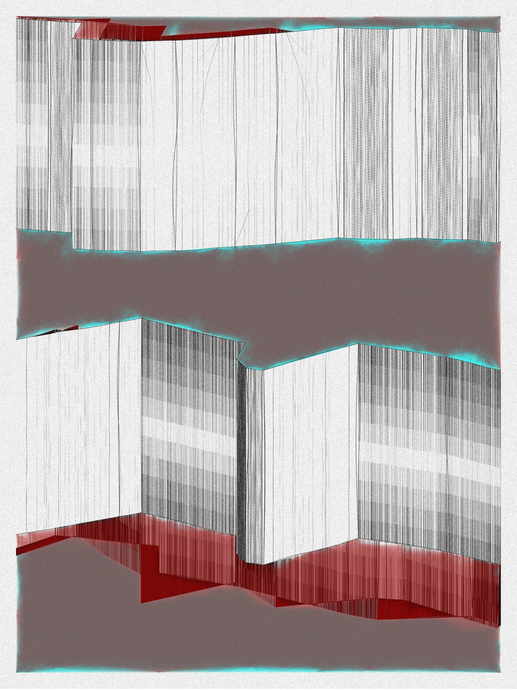 # Neural Sediments

## “Before objectivity, there was truth to nature; after the advent of objectivity came trained judgment”

Lorraine Daston, Peter Galison

Improving my decision-making process is how I would sum up my lifelong quest. Understanding yourself and the unlimited variables and actors surrounding us daily requires a radical yet utopian pursuit of objectivity.

A prerequisite to an objective observation is identifying and eliminating cognitive and observational biases.

My obsession with objectivity started as a sociology student; while studying epistemology of science and pondering the works of Emile Durkheim, Max Weber, and Karl Popper.

This quest never left me and has been a cornerstone of my artistic practice for 25 years.

“The map is not the territory” is a mainstream expression highlighting a potentially oversimplified version of reality. In this series called Neural Sediments, inspired by the works of Alberto Burri, František Kupka, and Swiss topography, I highlight the complexity of our brains and some of their biases.

Looking at one Neural Sediment will deliver you a first broad impression; however, looking at it for a longer time will yield a never-ending and much more nuanced and delicate observation. Like Alberto Burri’s Cracks series, some things not obvious to the eye become real over time. Each Neural Sediment opens itself to the viewer in a unique way. The more you look at it, the more you can decipher it. 

Like Swiss alpine glacier sediments, this material appears only after a certain amount of time and a decent amount of gravity. Burri used a special technique to envision time with cracked canvas; František Kupka, in his Katedrála painting, opens the fourth dimension by looking at the vertical lines of the glass window.

In the Neural Sediments series, I used both as an inspiration to push the viewer’s eye to search for more details and a deeper perspective.

Choosing color palettes for a long-form generative art collection is as demanding as solving technical algorithmic challenges. 

The color palettes I create result from a process I've built into my practice over time. Each palette comes from my own algorithmic selection trained on classical masterpieces.

After this first selection, each set of colors used in a Neural Sediment is re-arranged to be linked with endangered ecosystems such as dark blue waters, peach salmons, rare botanic species, or volcanos.

Like Josef Albers, who highlighted the instability and deceptiveness of colors, my color sets are here to reinforce the question of objectivity in the art world and life in general.

Looking at its overall structure, each Neural Sediment evokes a brutalist architecture. 

Prioritizing function over form, each Neural Sediment aims to be used as a tool to rediscover oneself, free from the cognitive constraints we put on ourselves and the world around us.

PS: From a technical point of view, Neural Sediments require some heavy calculations, considering the very large number of intersections to compute prior to rendering.

PPS: Pressing the letter “i” on your keyboard will generate a high resolution export for a large scale and print friendly format.